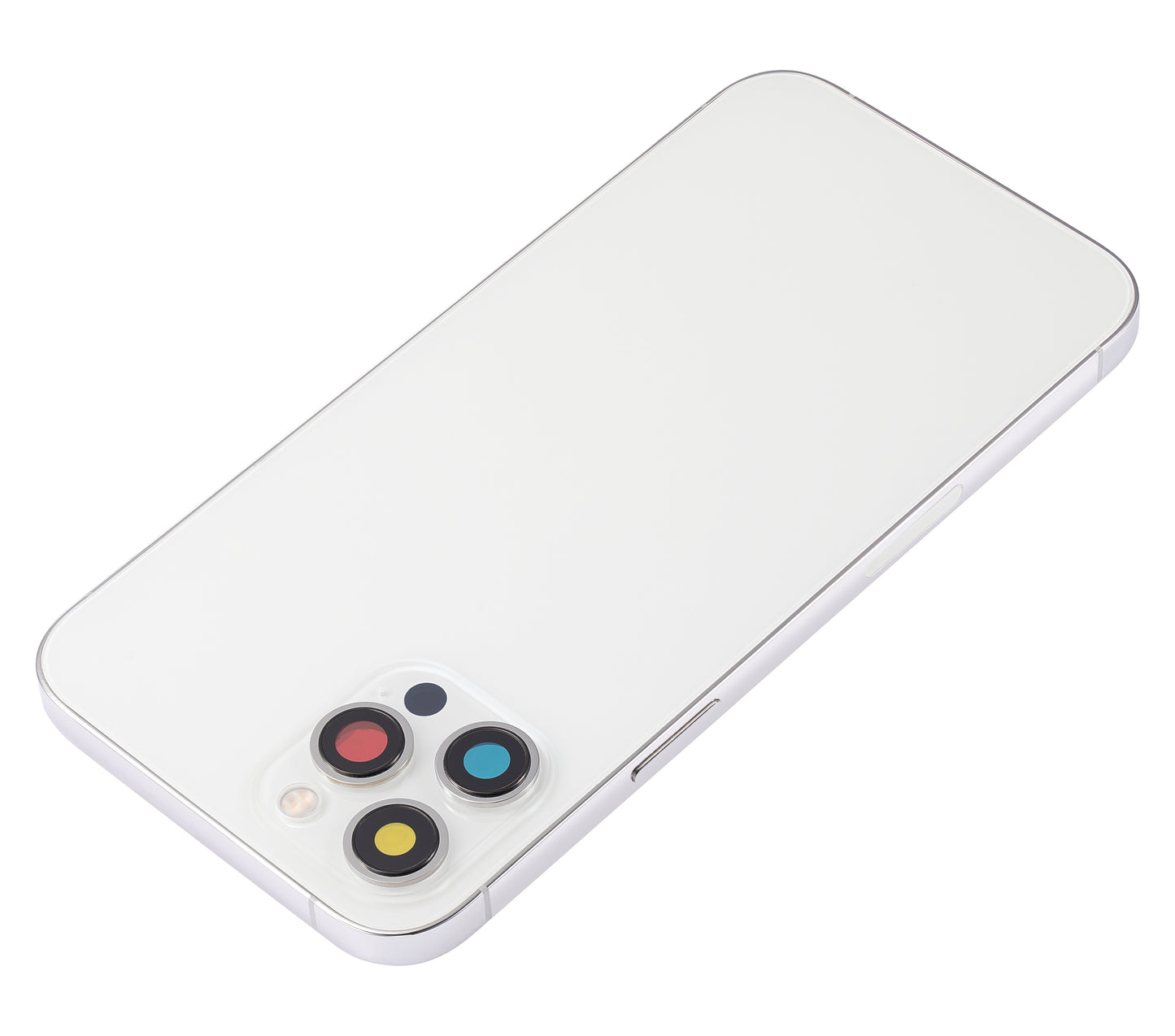 Back Housing W/ Small Parts For iPhone 12 Pro Max (US Version) (Aftermarket Plus) (Silver)