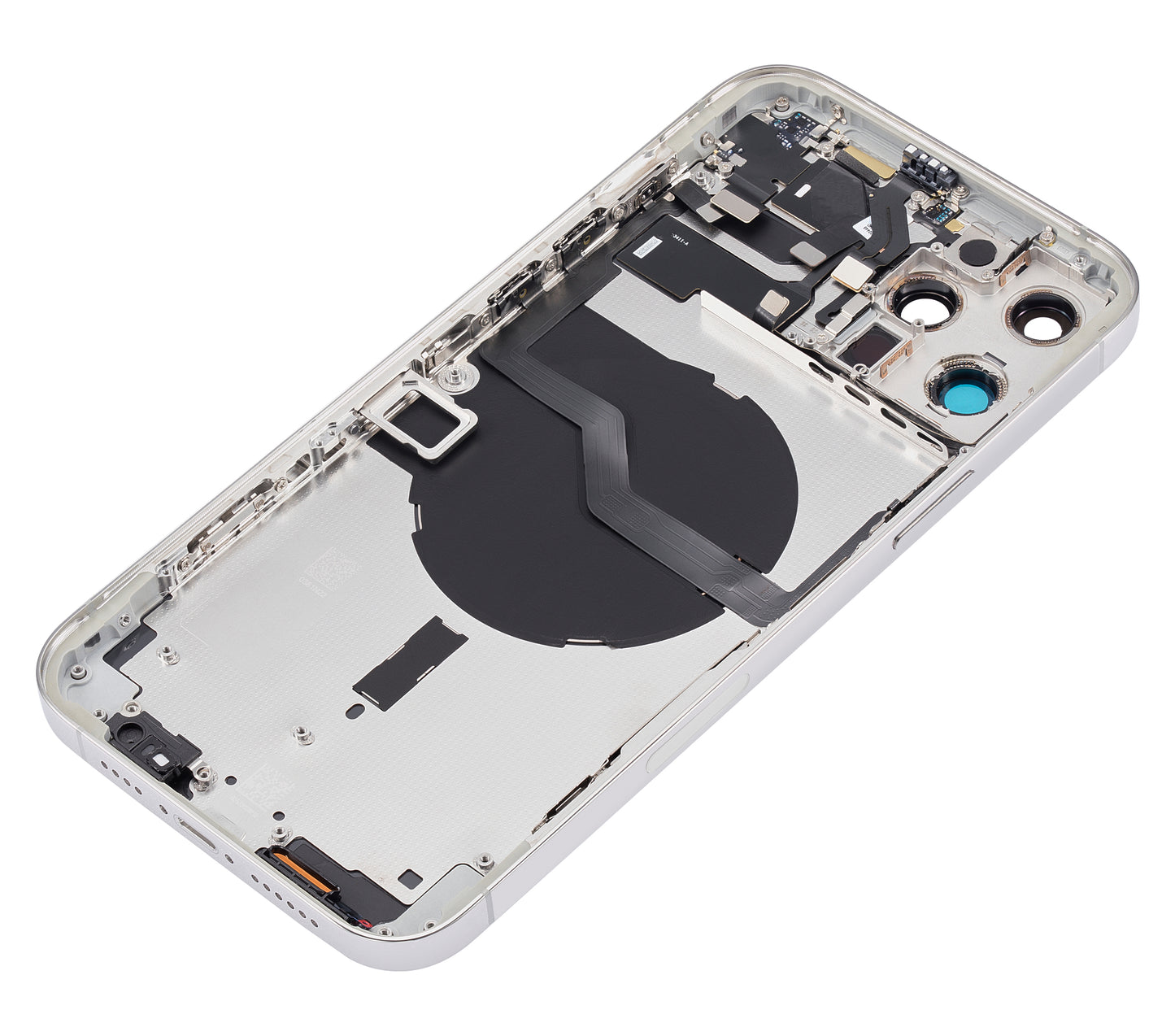 Back Housing W/ Small Parts For iPhone 12 Pro Max (US Version) (Aftermarket Plus) (Silver)