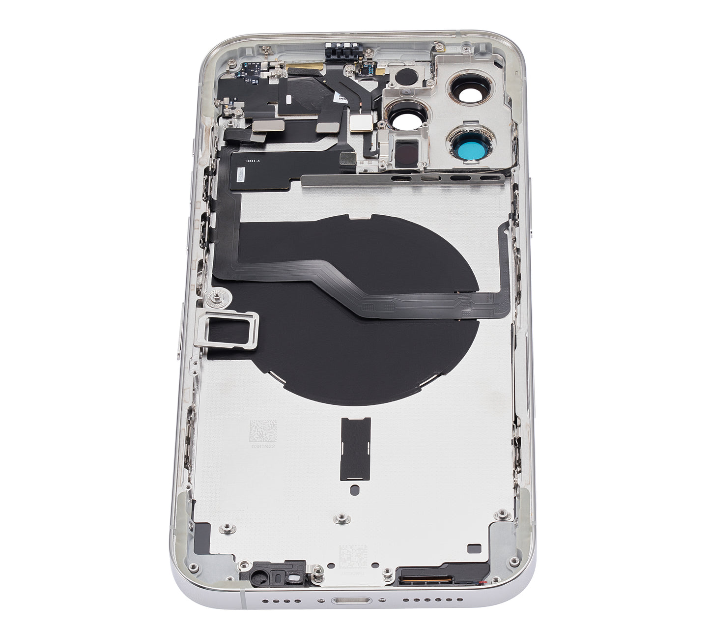 Back Housing W/ Small Parts For iPhone 12 Pro Max (US Version) (Aftermarket Plus) (Silver)