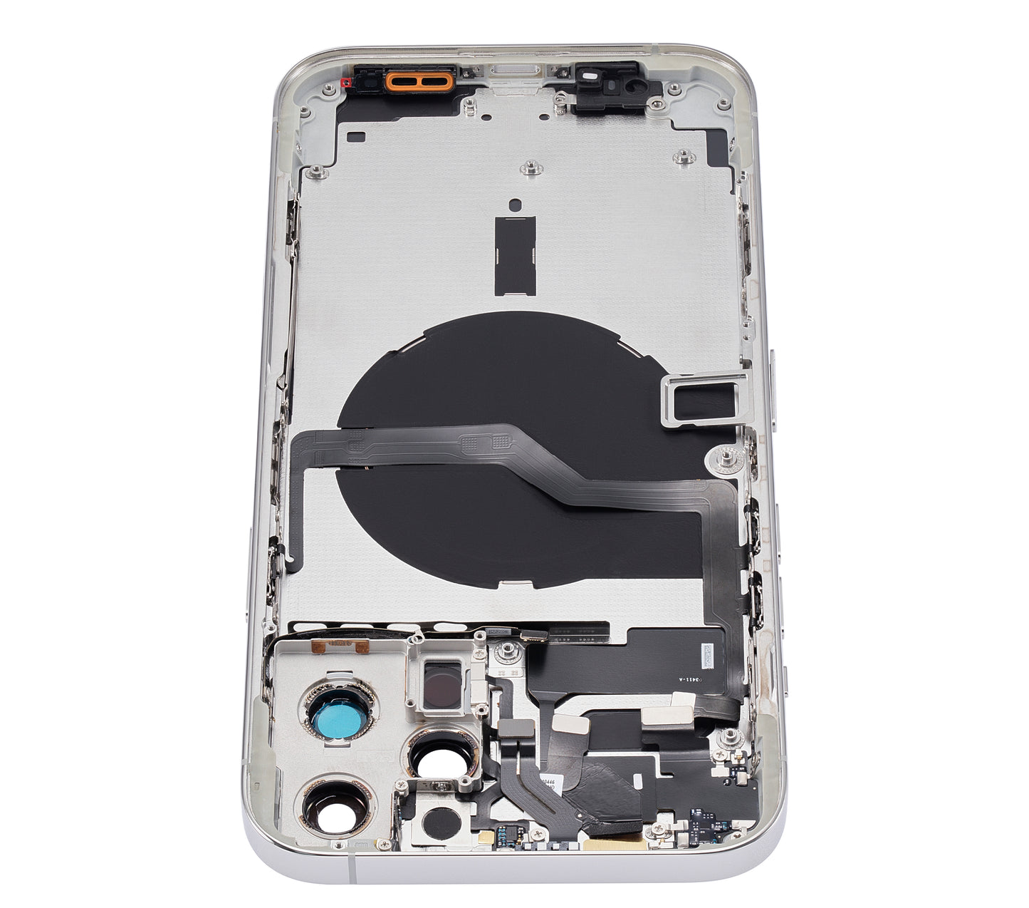 Back Housing W/ Small Parts For iPhone 12 Pro Max (US Version) (Aftermarket Plus) (Silver)