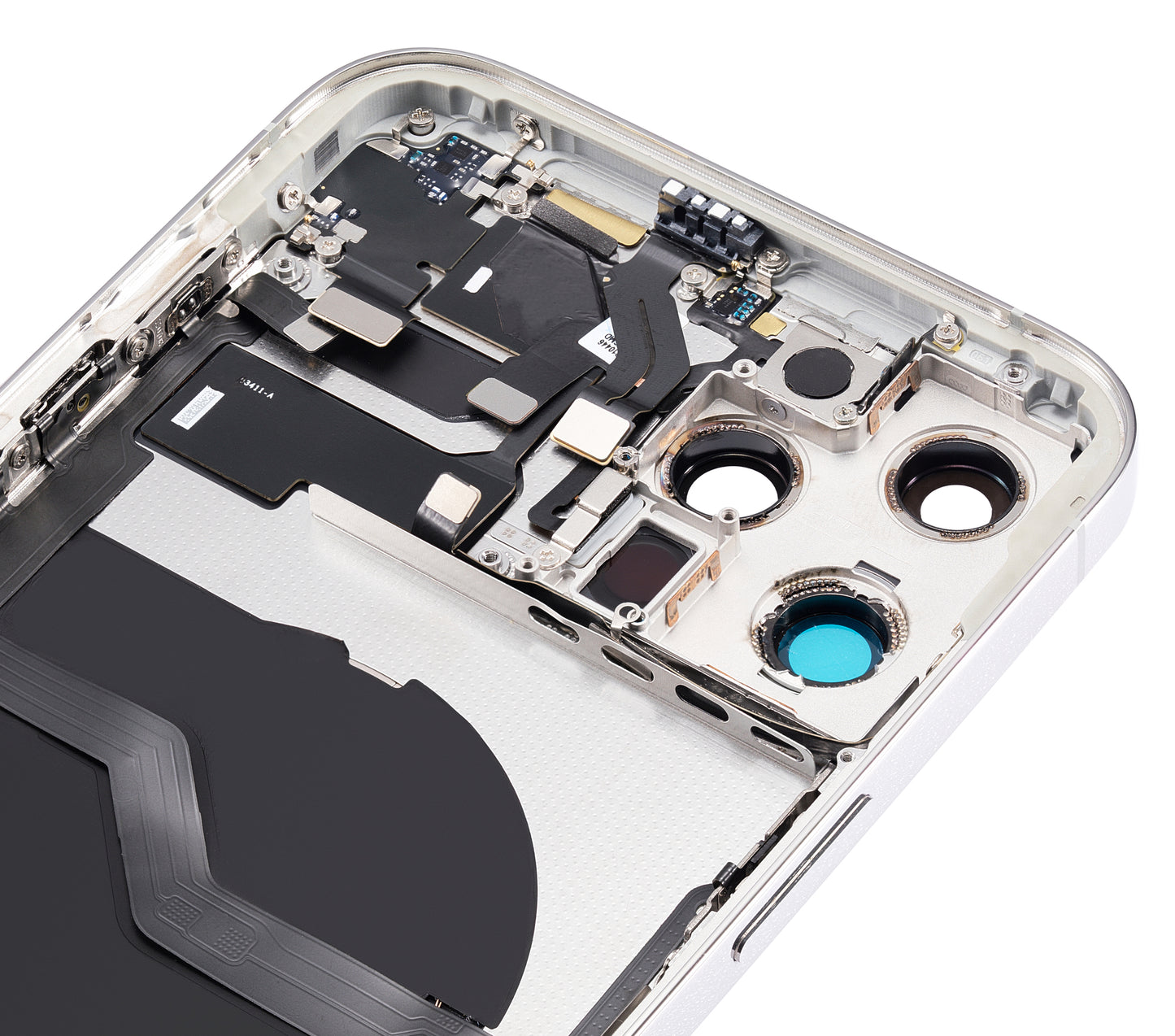 Back Housing W/ Small Parts For iPhone 12 Pro Max (US Version) (Aftermarket Plus) (Silver)