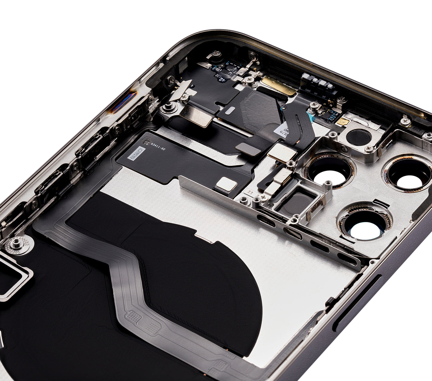 Back Housing W/ Small Parts For iPhone 12 Pro Max (US Version) (Aftermarket Plus) (Graphite)