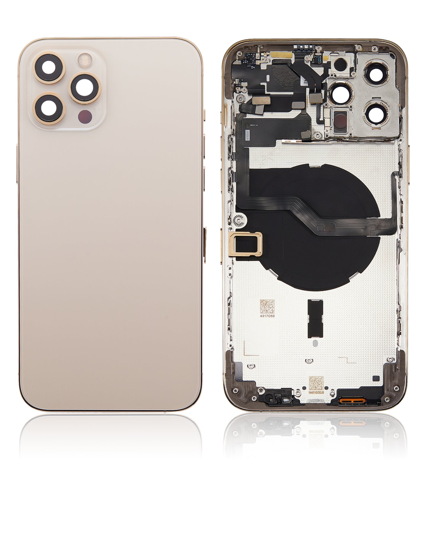 Back Housing W/ Small Parts For iPhone 12 Pro Max (US Version) (Aftermarket Plus) (Gold)