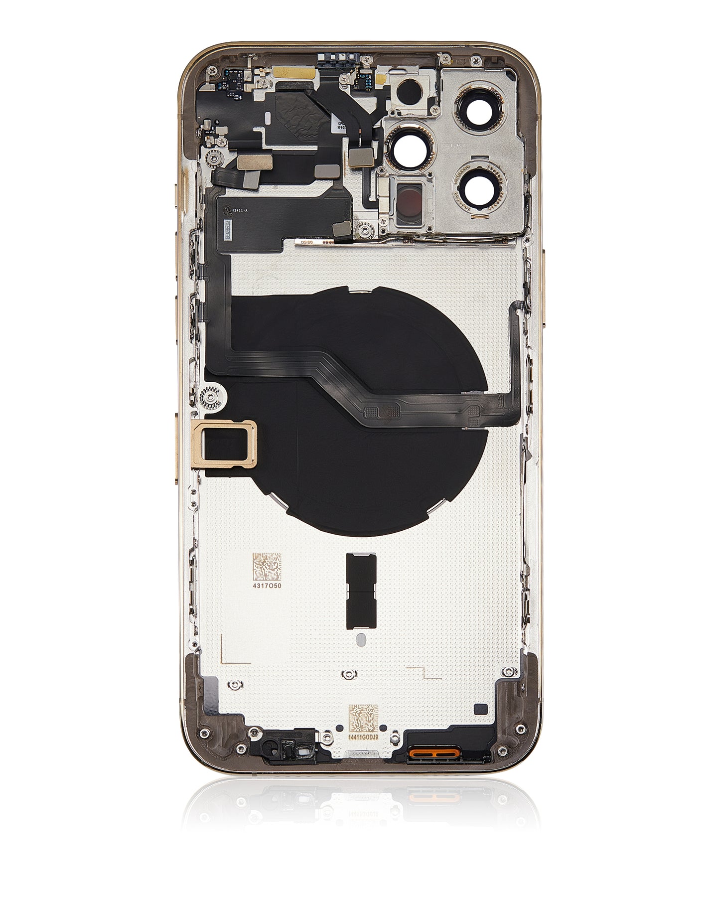 Back Housing W/ Small Parts For iPhone 12 Pro Max (US Version) (Aftermarket Plus) (Gold)