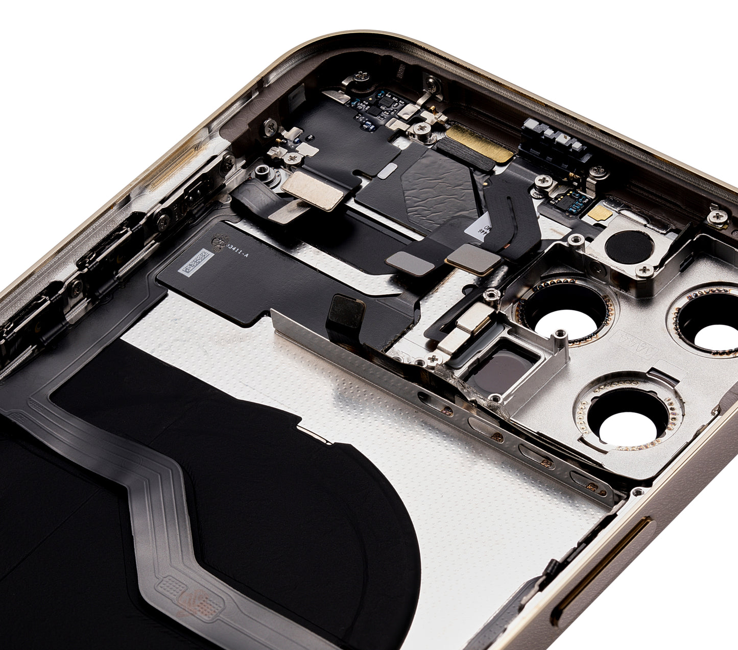 Back Housing W/ Small Parts For iPhone 12 Pro Max (US Version) (Aftermarket Plus) (Gold)