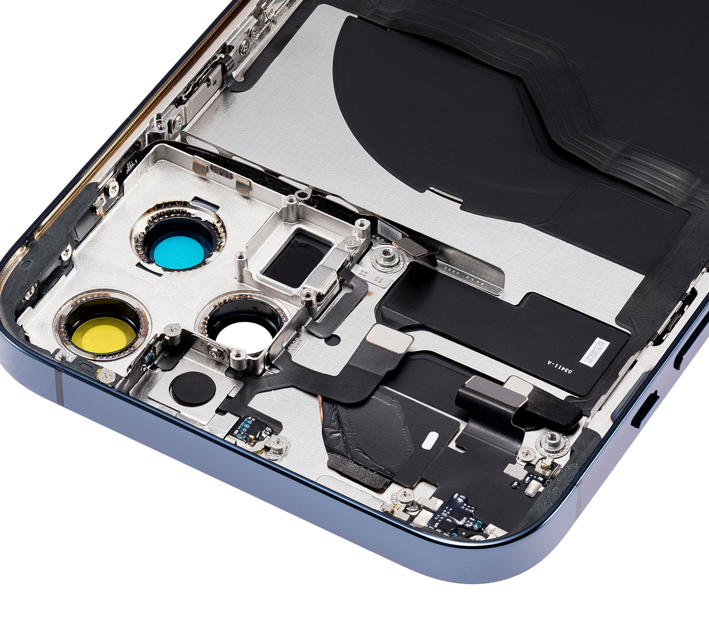 Back Housing W/ Small Parts For iPhone 12 Pro Max (US Version) (Aftermarket Plus) (Pacific Blue)