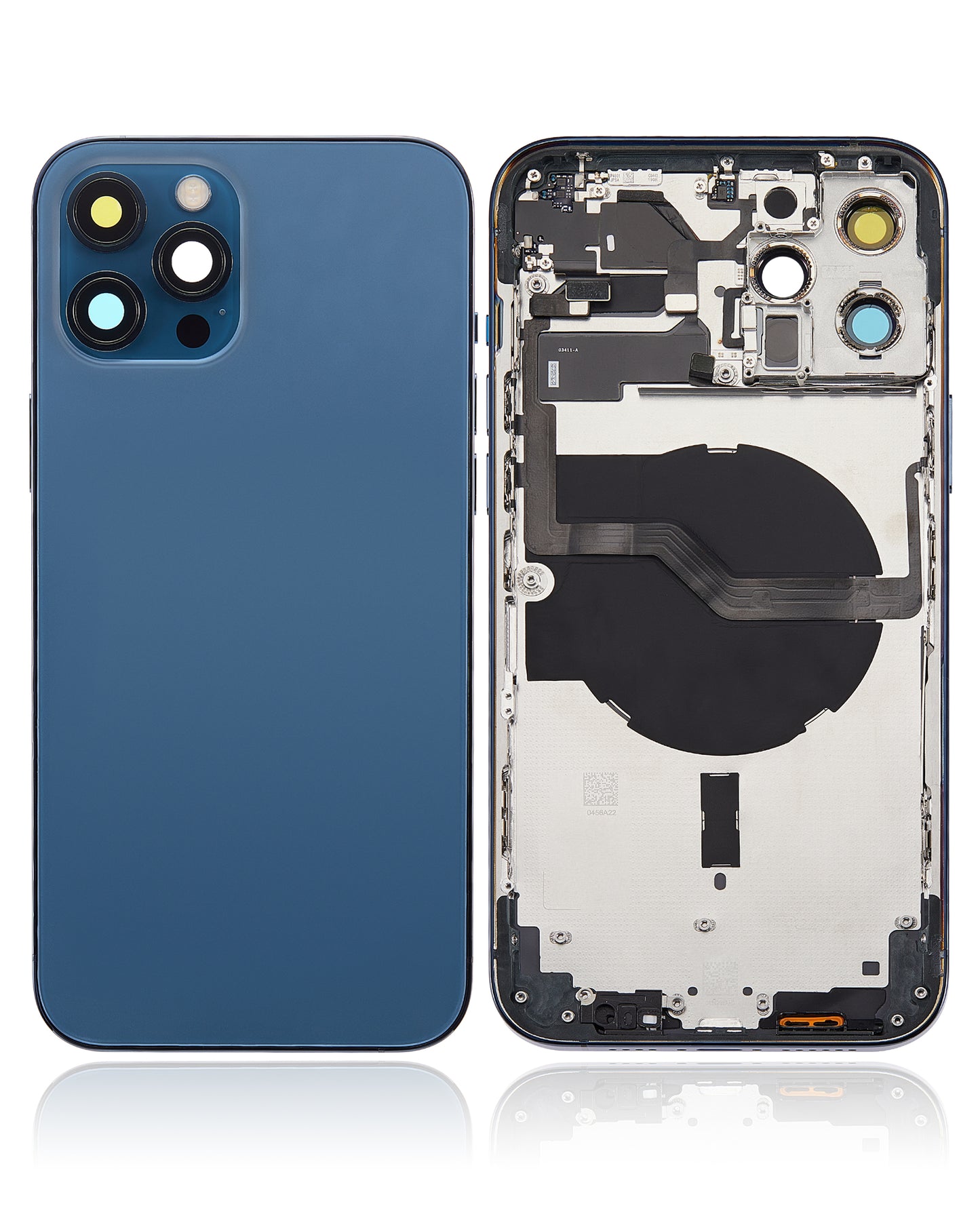Back Housing W/ Small Parts For iPhone 12 Pro Max (US Version) (Aftermarket Plus) (Pacific Blue)