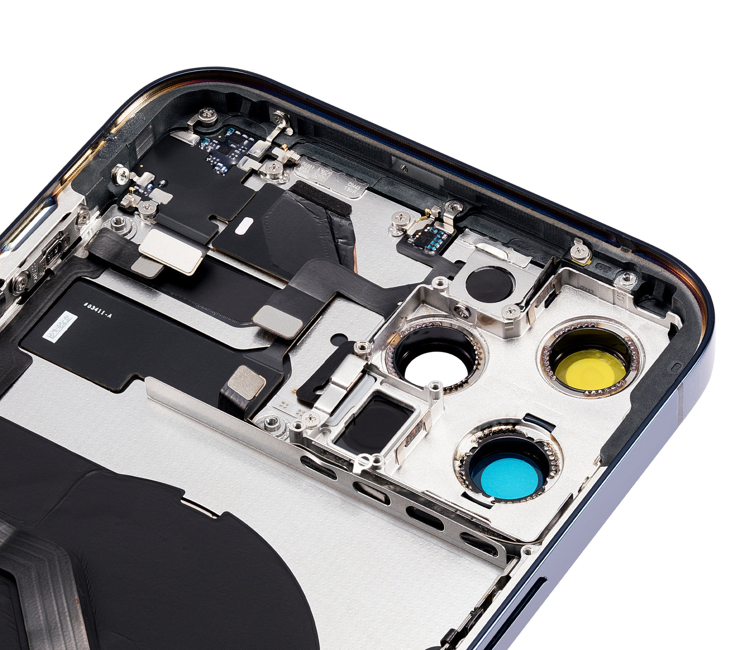 Back Housing W/ Small Parts For iPhone 12 Pro Max (US Version) (Aftermarket Plus) (Pacific Blue)