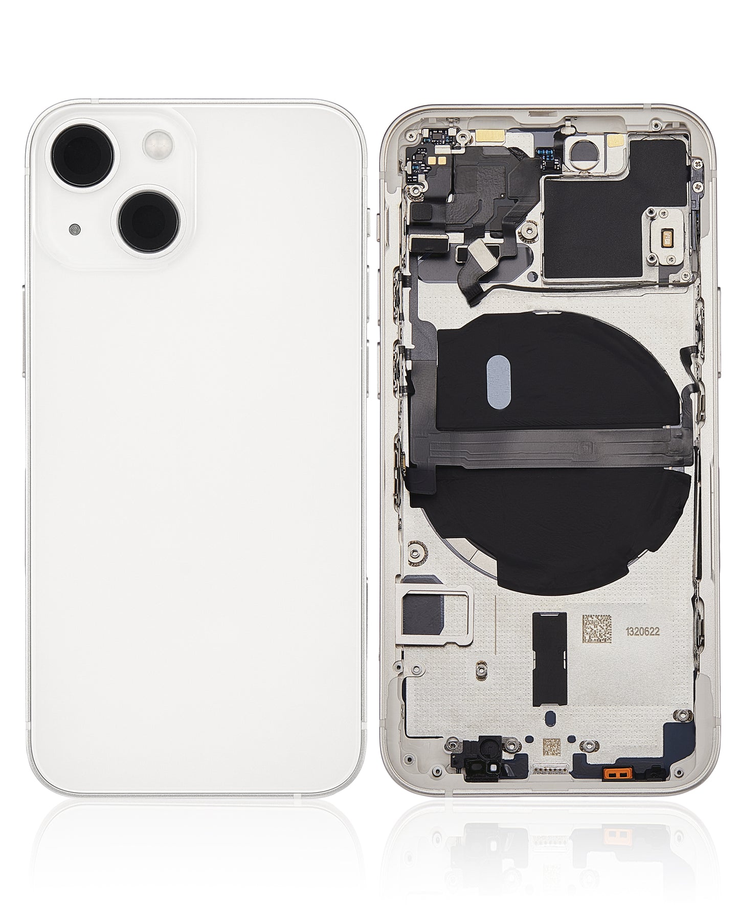 Back Housing W/ Small Parts For iPhone 13 Mini (US Version) (Aftermarket Plus) (Starlight)