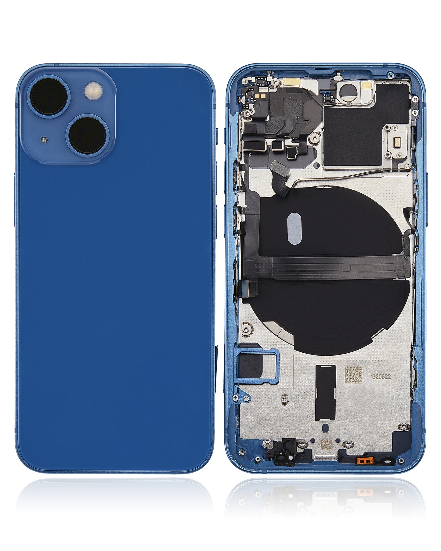 Back Housing W/ Small Parts For iPhone 13 Mini (US Version) (Aftermarket Plus) (Blue)