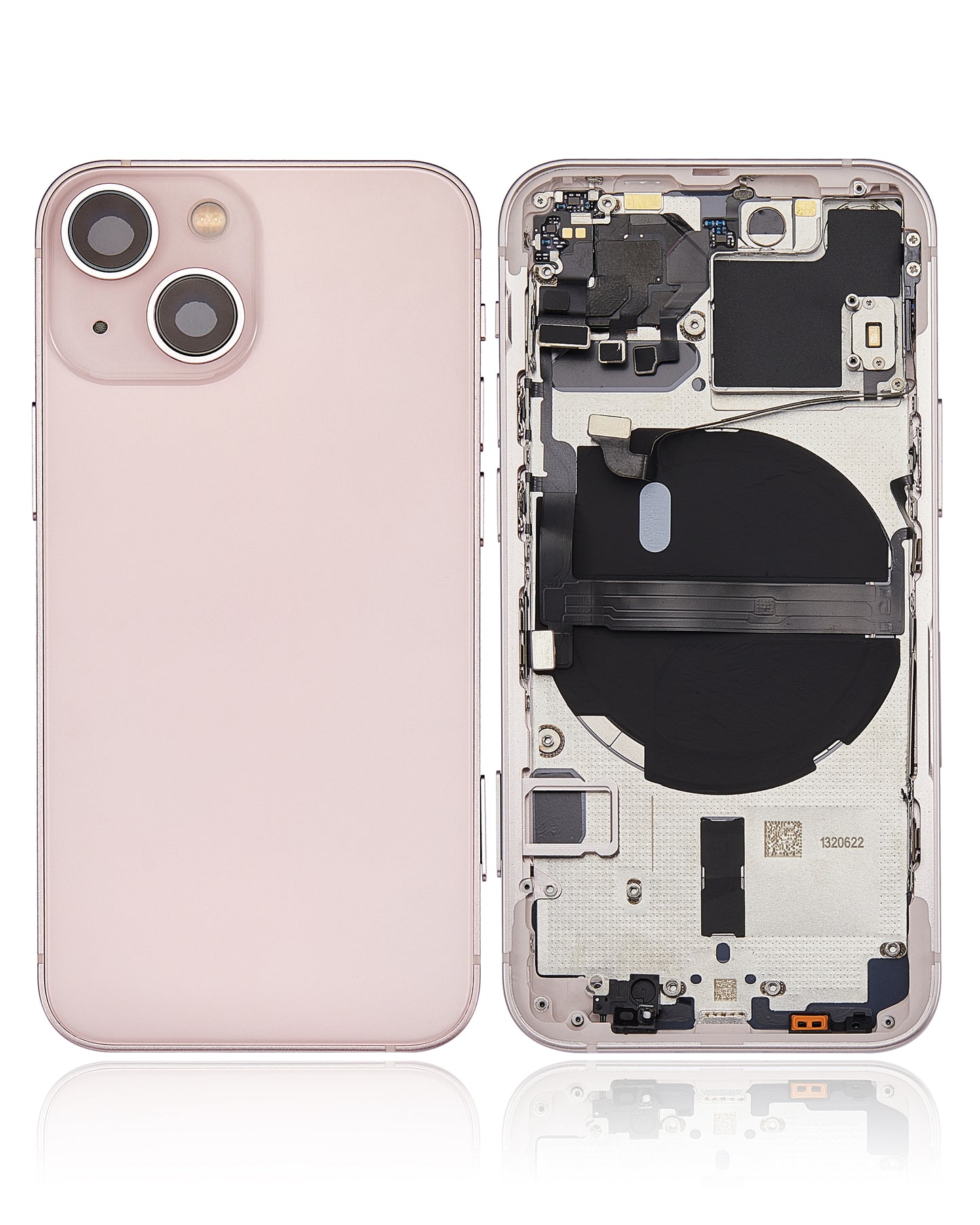 Back Housing W/ Small Parts For iPhone 13 Mini (US Version) (Aftermarket Plus) (Pink)