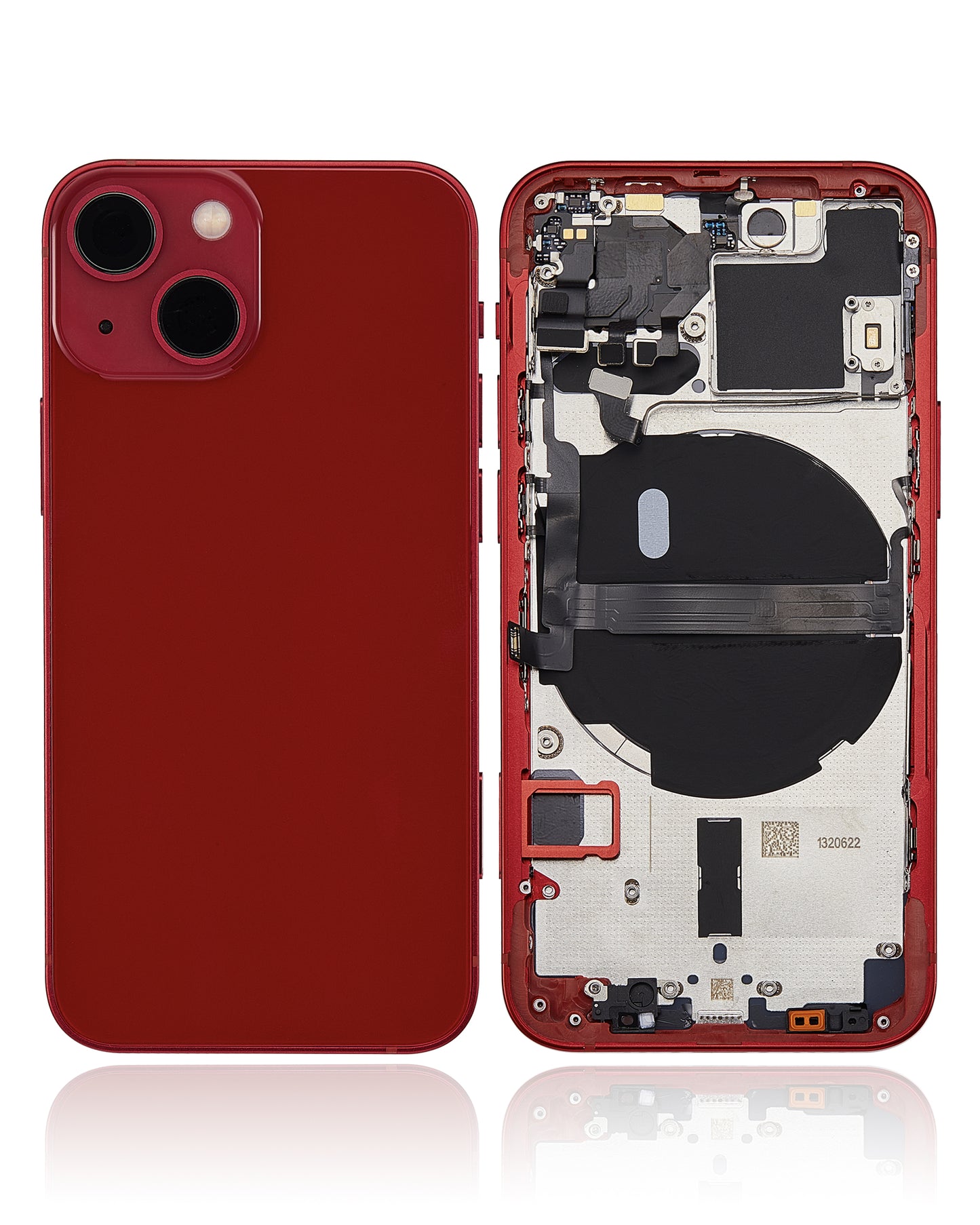 Back Housing W/ Small Parts For iPhone 13 Mini (US Version) (Aftermarket Plus) (Red)