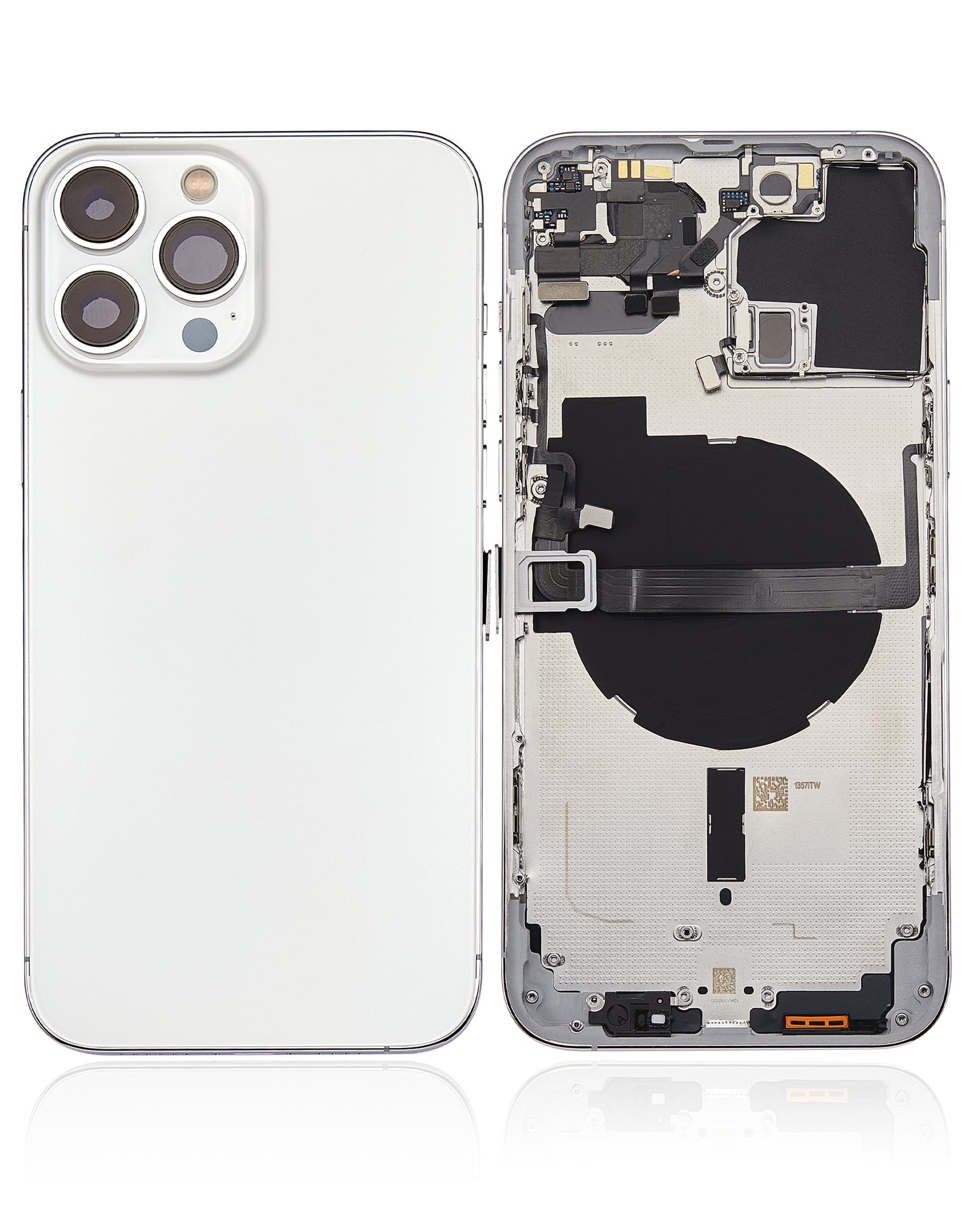 Back Housing W/ Small Parts For iPhone 13 Pro Max (US Version) (Aftermarket Plus) (Silver)