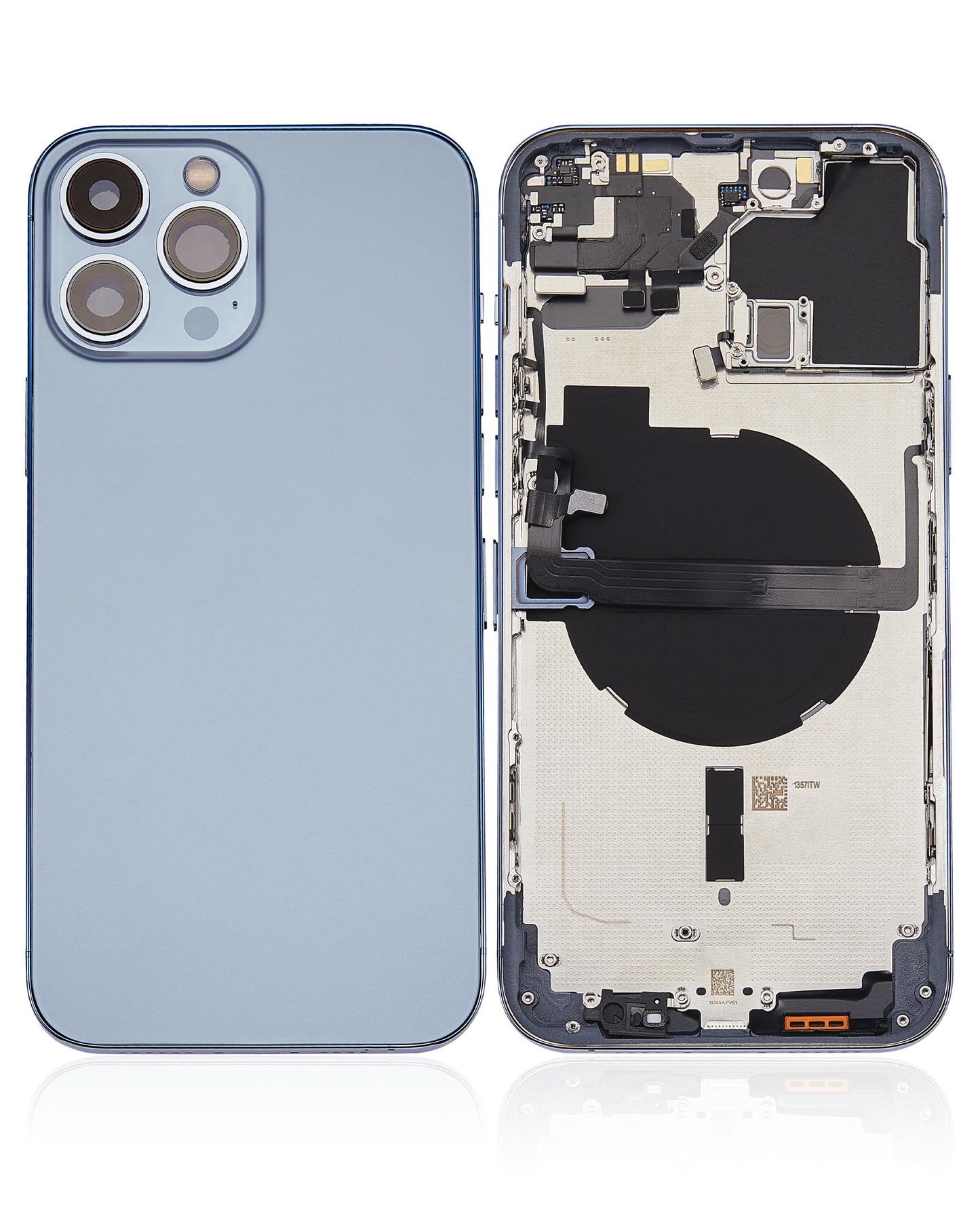 Back Housing W/ Small Parts For iPhone 13 Pro Max (US Version) (Aftermarket Plus) (Sierra Blue)