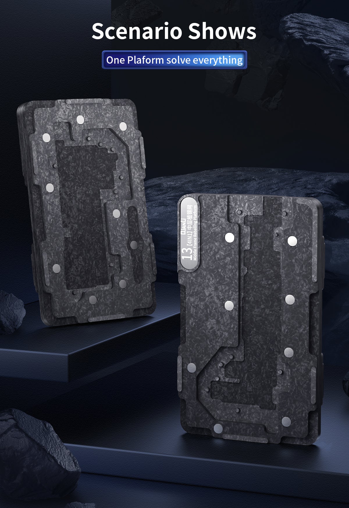 4 in 1 Middle Frame Reballing Platform (Without Cover) For iPhone 13 / 13 Mini / 13 Pro / 13 Pro Max (Qianli)