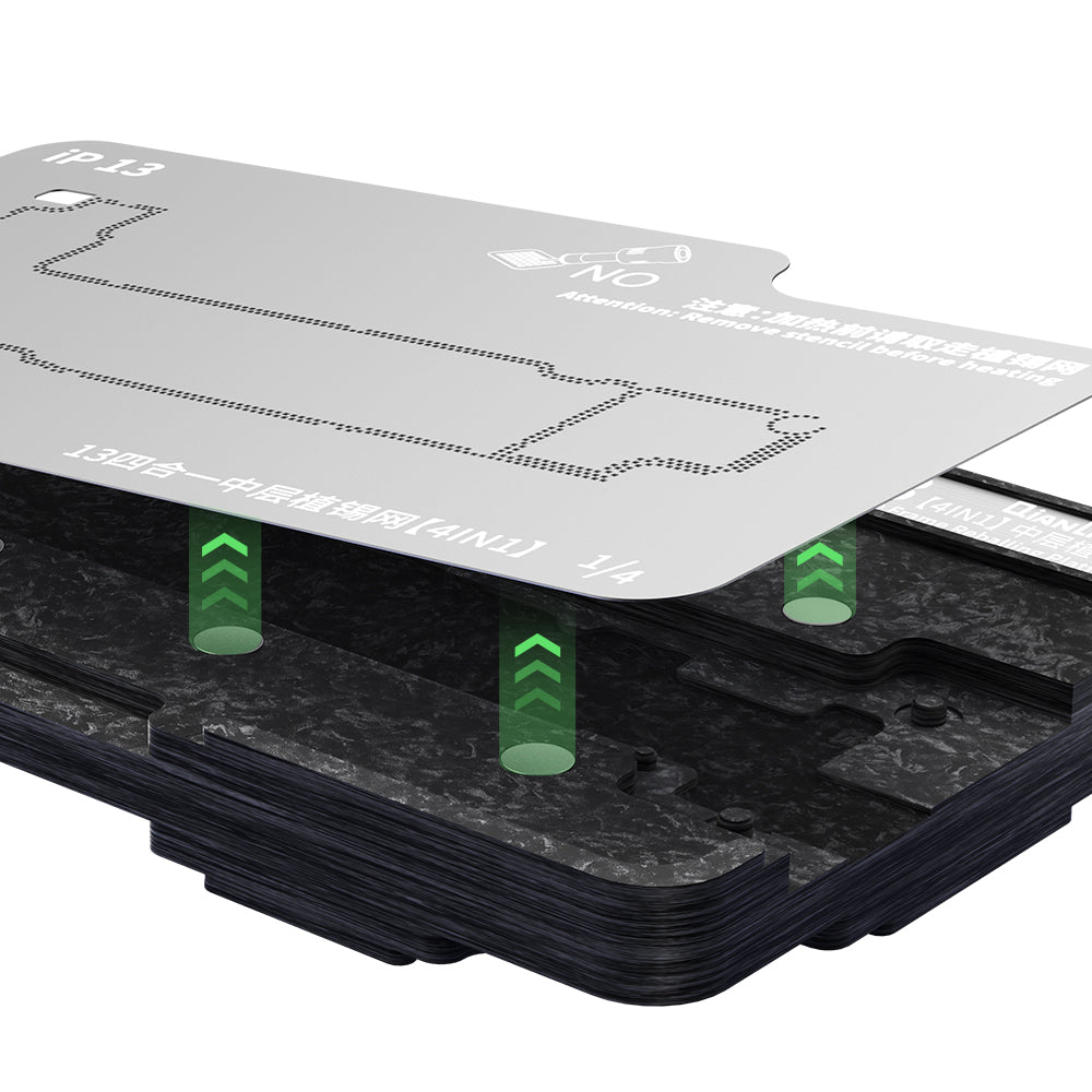 4 in 1 Middle Frame Reballing Platform (Without Cover) For iPhone 13 / 13 Mini / 13 Pro / 13 Pro Max (Qianli)