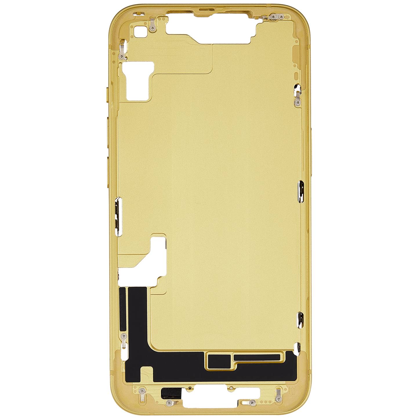 Mid-Frame Housing W/ Small Parts For iPhone 14 (EU / Global Version) (Used OEM Pull: Grade A) (Yellow)