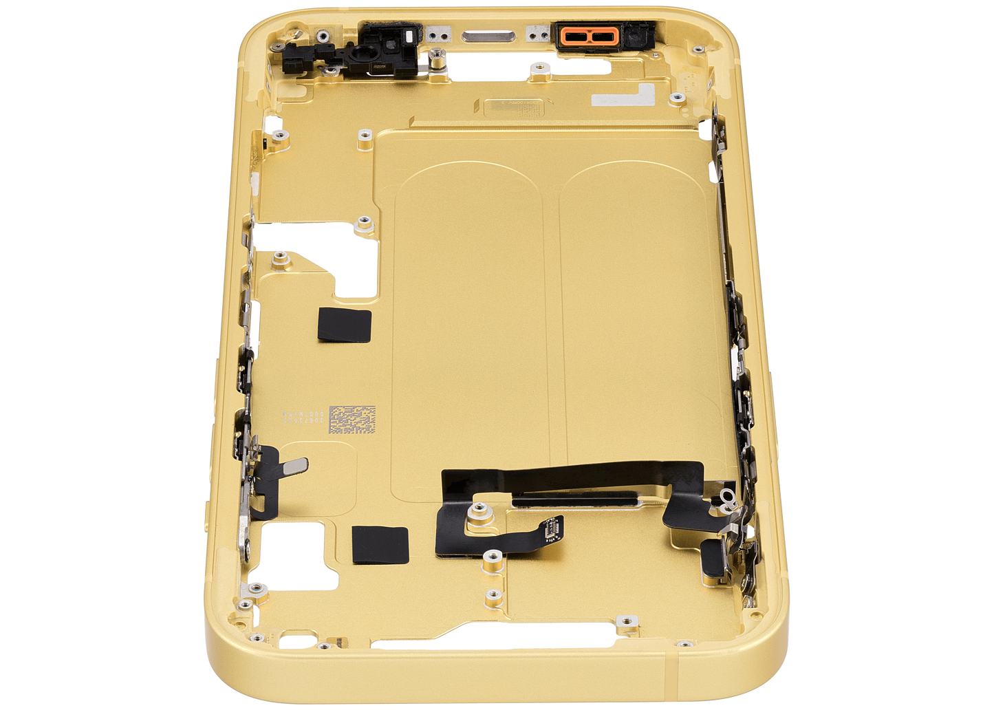Mid-Frame Housing W/ Small Parts For iPhone 14 (EU / Global Version) (Used OEM Pull: Grade A) (Yellow)