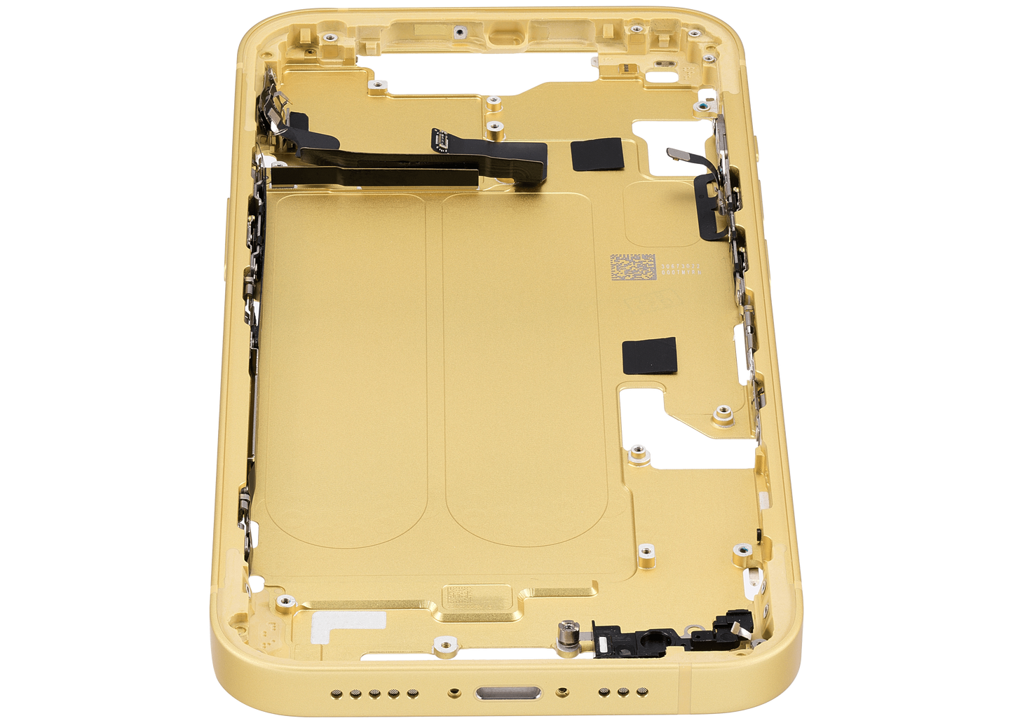 Mid-Frame Housing W/ Small Parts For iPhone 14 (EU / Global Version) (Used OEM Pull: Grade A) (Yellow)
