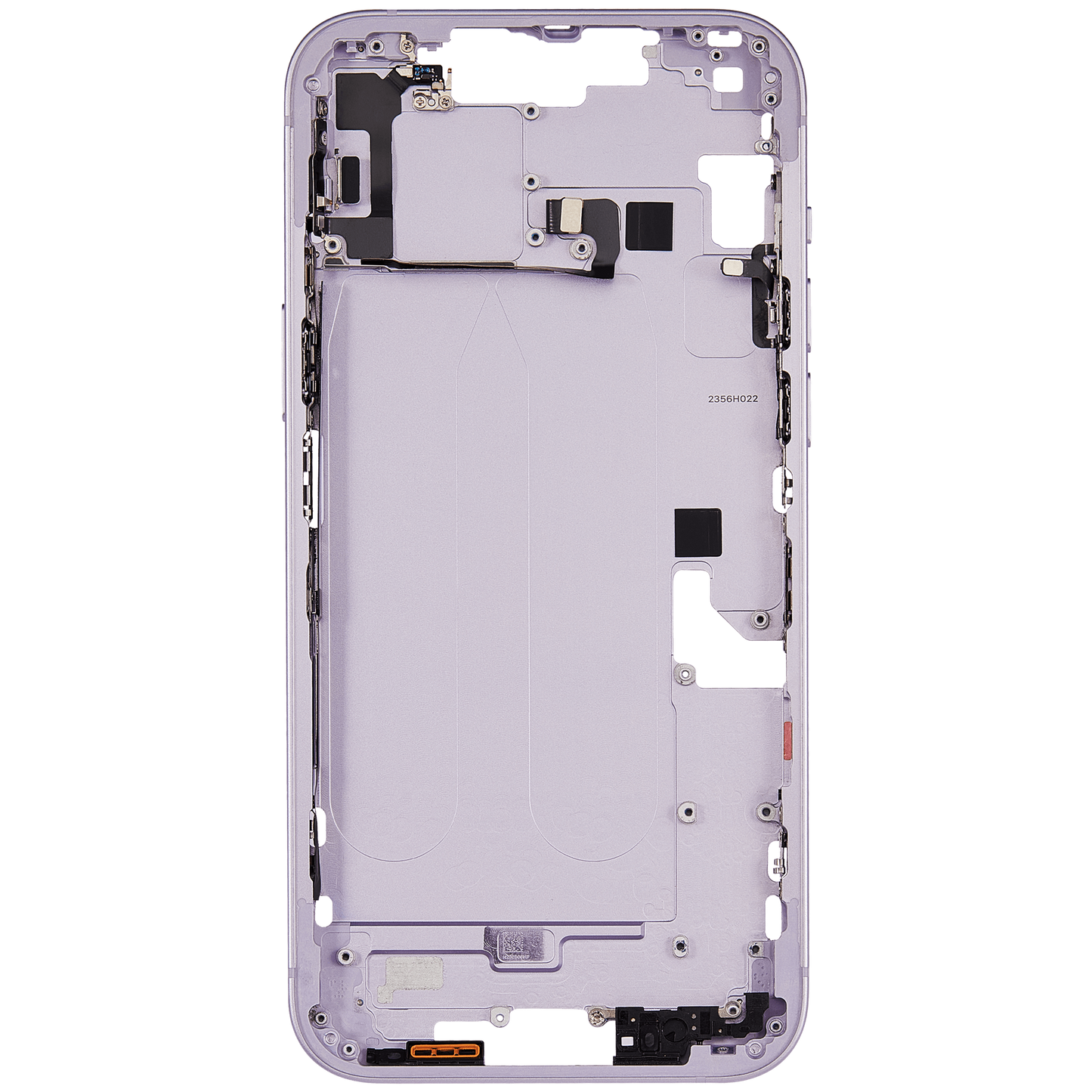 Mid-Frame Housing W/ Small Parts For iPhone 14 Plus (EU / Global Version) (Used OEM Pull: Grade A) (Purple)