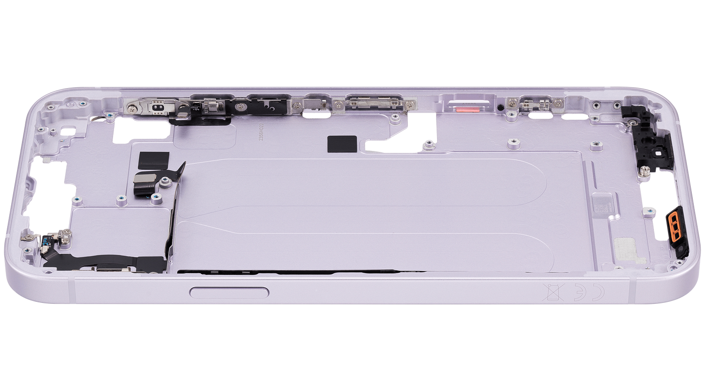 Mid-Frame Housing W/ Small Parts For iPhone 14 Plus (EU / Global Version) (Used OEM Pull: Grade A) (Purple)