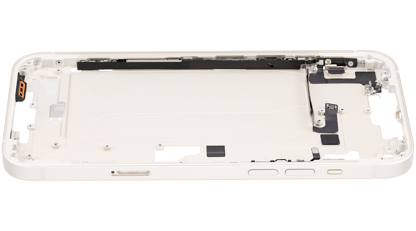 Mid-Frame Housing W/ Small Parts For iPhone 14 Plus (EU / Global Version) (Used OEM Pull: Grade A) (Starlight)