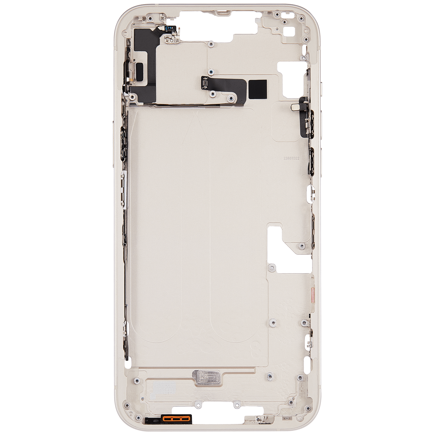 Mid-Frame Housing W/ Small Parts For iPhone 14 Plus (EU / Global Version) (Used OEM Pull: Grade A) (Starlight)