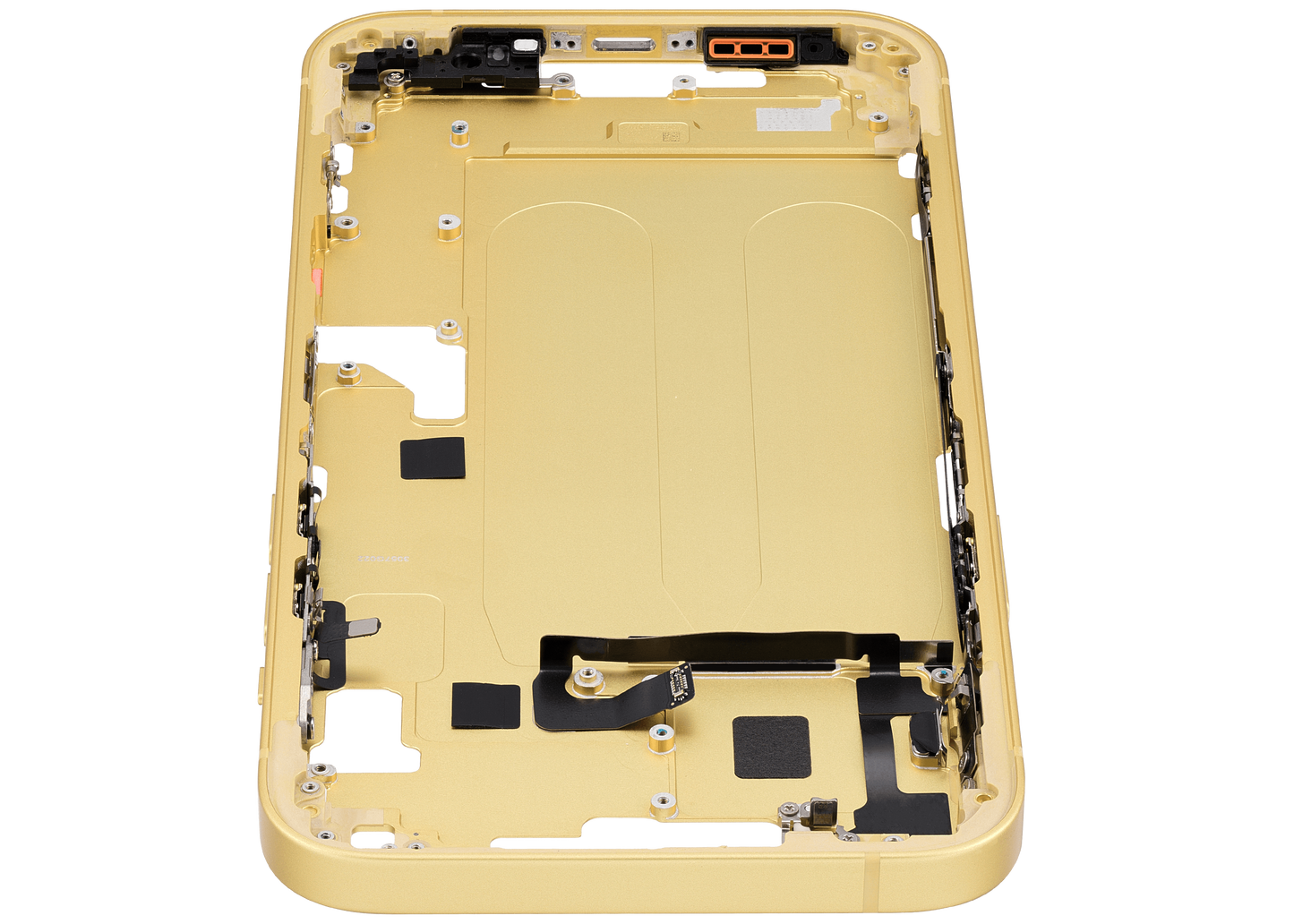 Mid-Frame Housing W/ Small Parts For iPhone 14 Plus (EU / Global Version) (Used OEM Pull: Grade A) (Yellow)