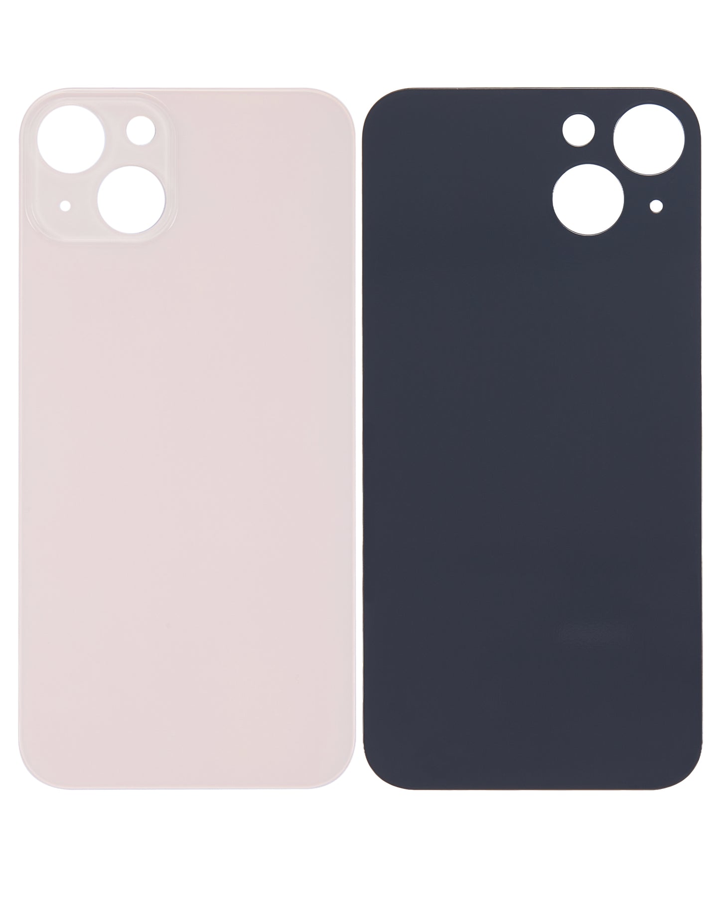 Back Glass With 3M Adhesive For iPhone 13 (No Logo / Large Camera Hole) (Pink)