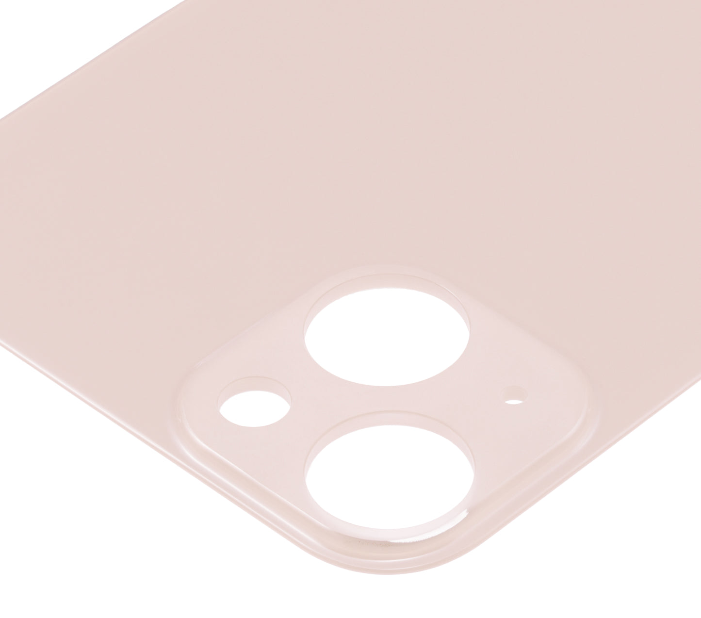 Back Glass With 3M Adhesive For iPhone 13 (No Logo / Large Camera Hole) (Pink)
