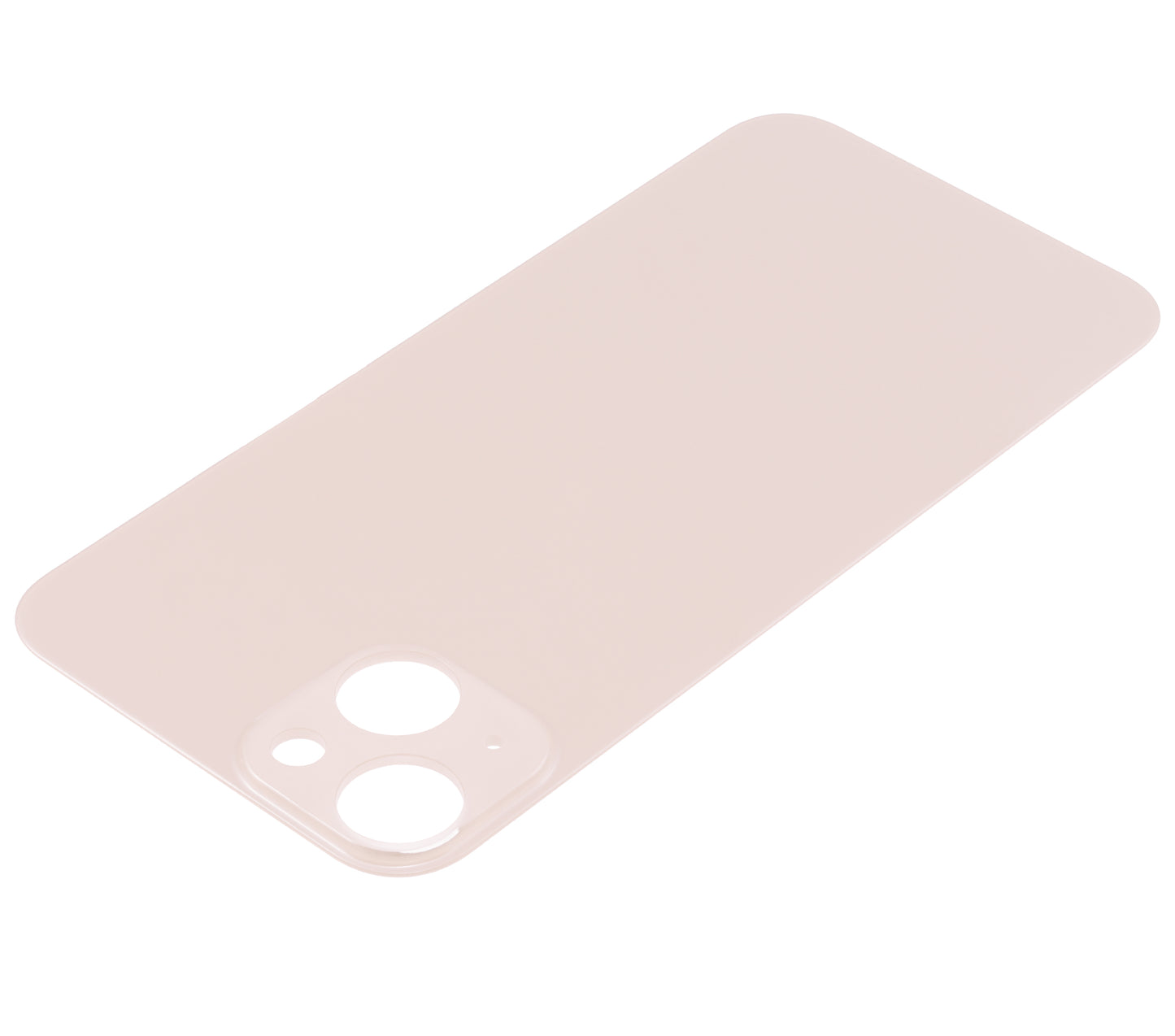Back Glass With 3M Adhesive For iPhone 13 (No Logo / Large Camera Hole) (Pink)