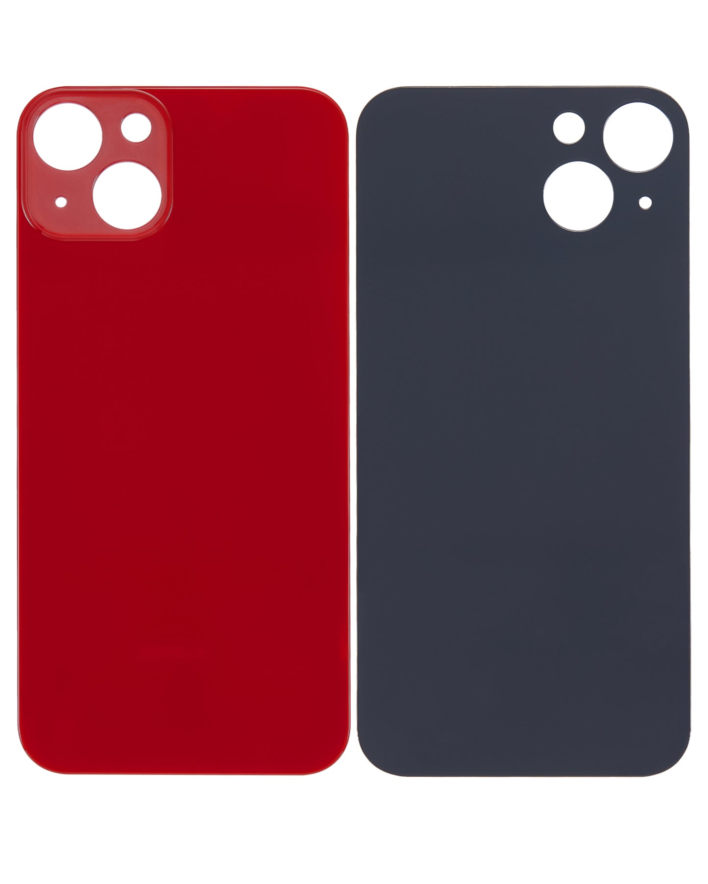 Back Glass With 3M Adhesive For iPhone 13 (No Logo / Large Camera Hole) (Red)