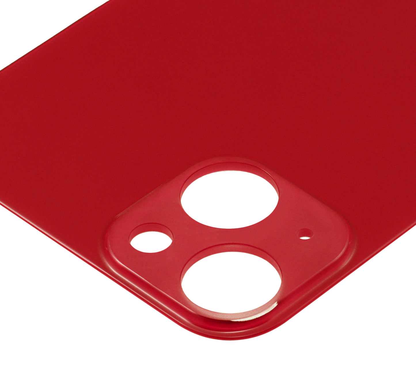 Back Glass With 3M Adhesive For iPhone 13 (No Logo / Large Camera Hole) (Red)