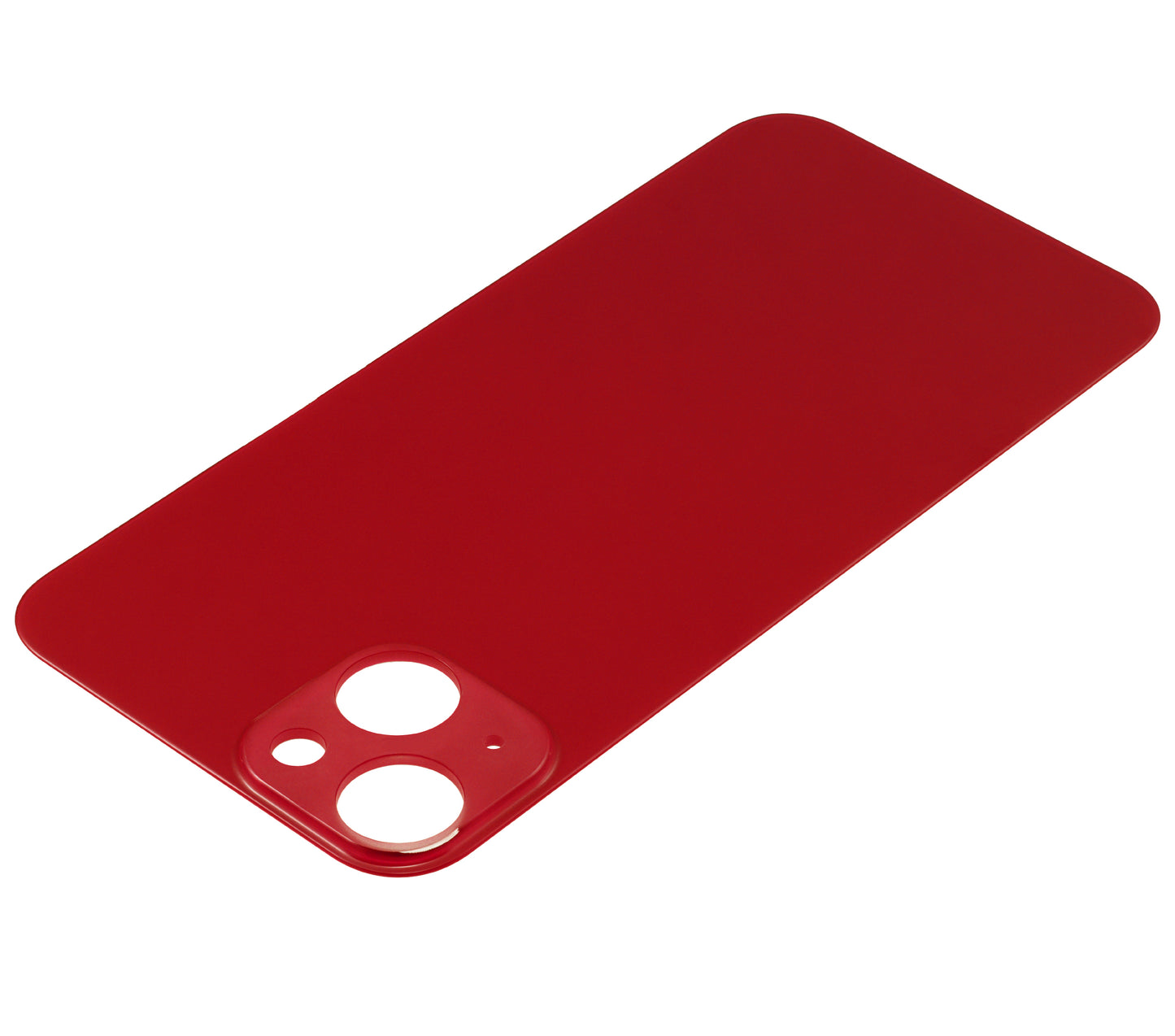 Back Glass With 3M Adhesive For iPhone 13 (No Logo / Large Camera Hole) (Red)