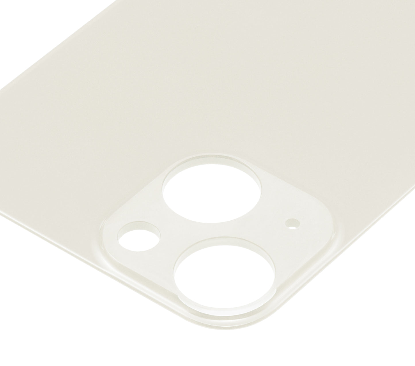 Back Glass With 3M Adhesive For iPhone 13 Mini (No Logo / Large Camera Hole) (Starlight)