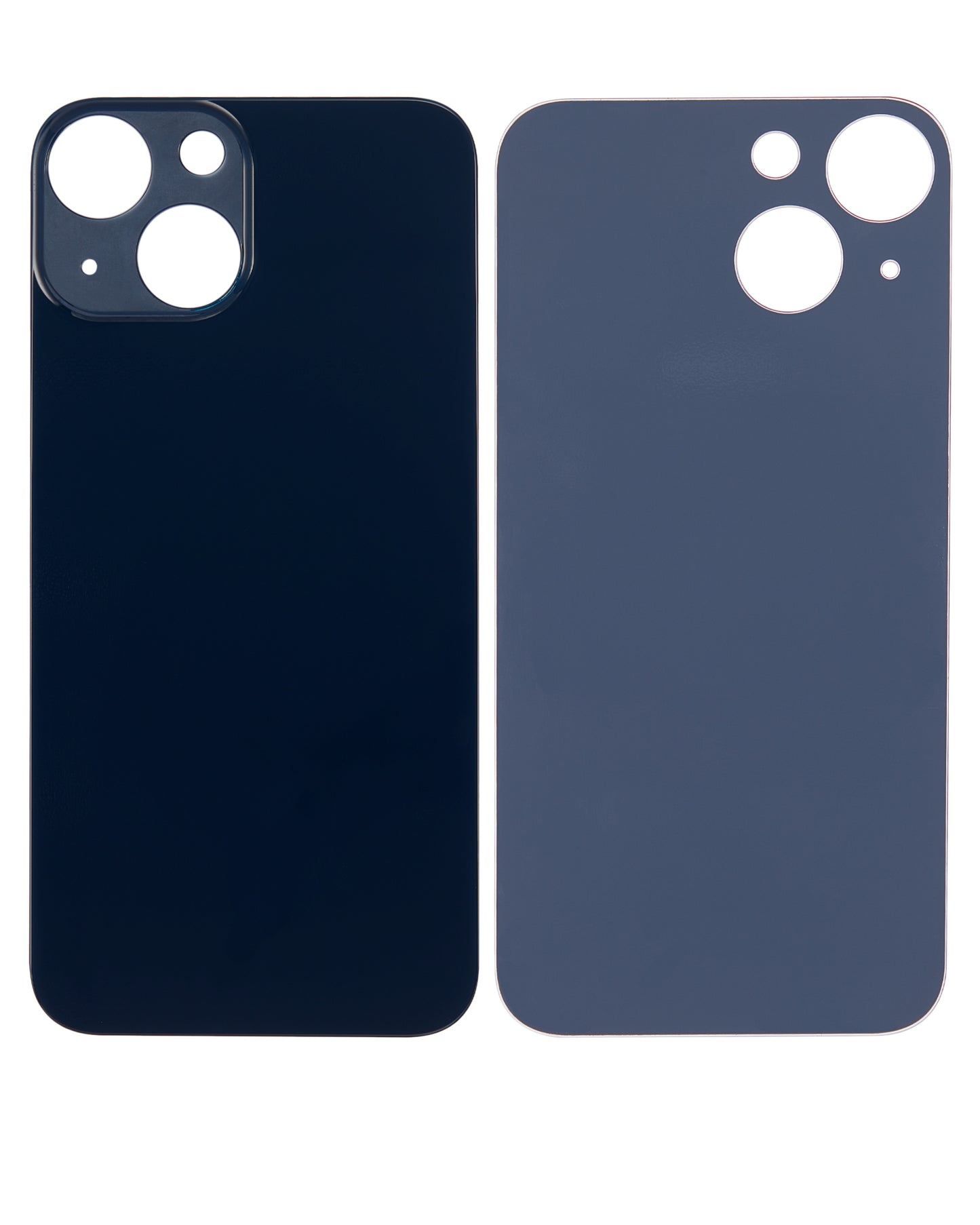Back Glass With 3M Adhesive For iPhone 13 Mini (No Logo / Large Camera Hole) (Midnight)