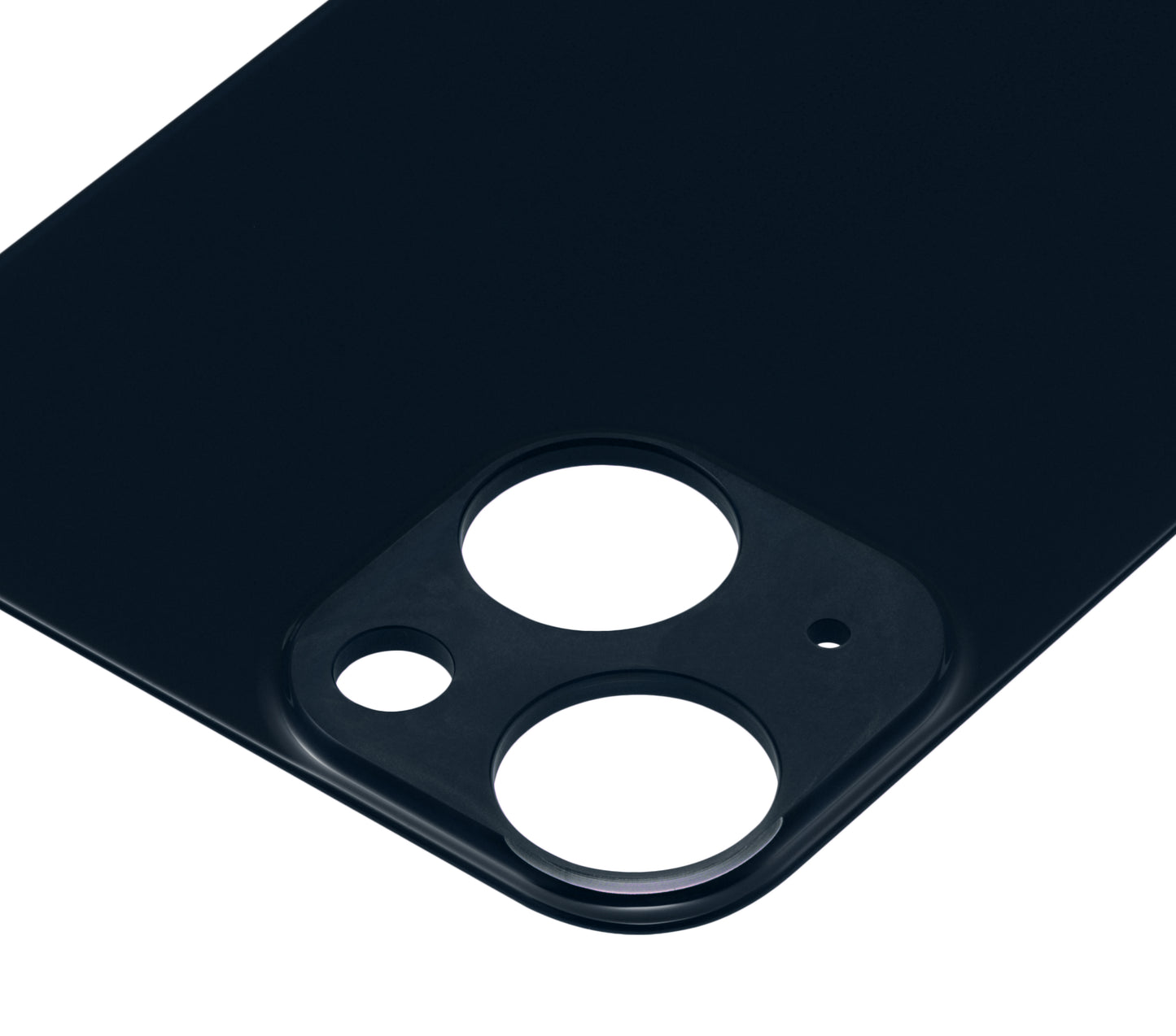 Back Glass With 3M Adhesive For iPhone 13 Mini (No Logo / Large Camera Hole) (Midnight)