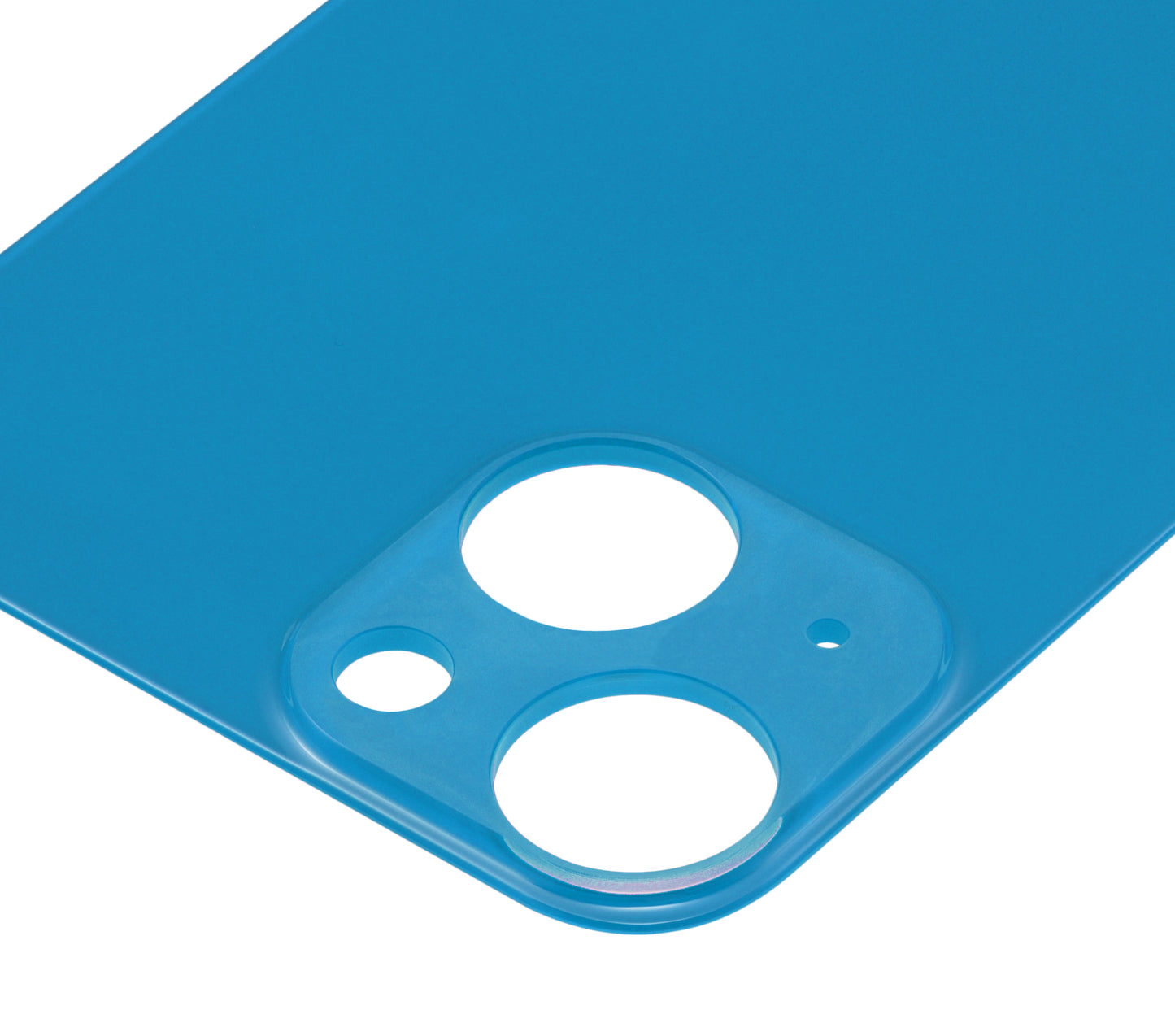 Back Glass With 3M Adhesive For iPhone 13 Mini (No Logo / Large Camera Hole) (Blue)