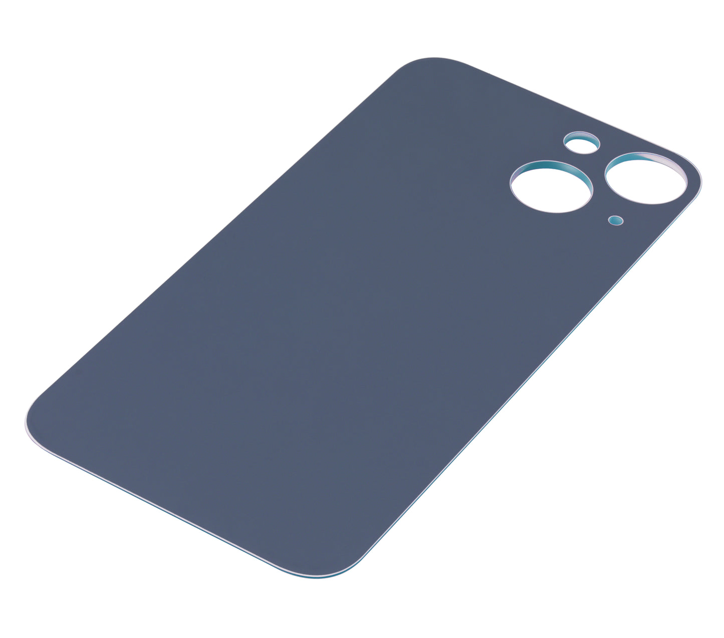 Back Glass With 3M Adhesive For iPhone 13 Mini (No Logo / Large Camera Hole) (Blue)
