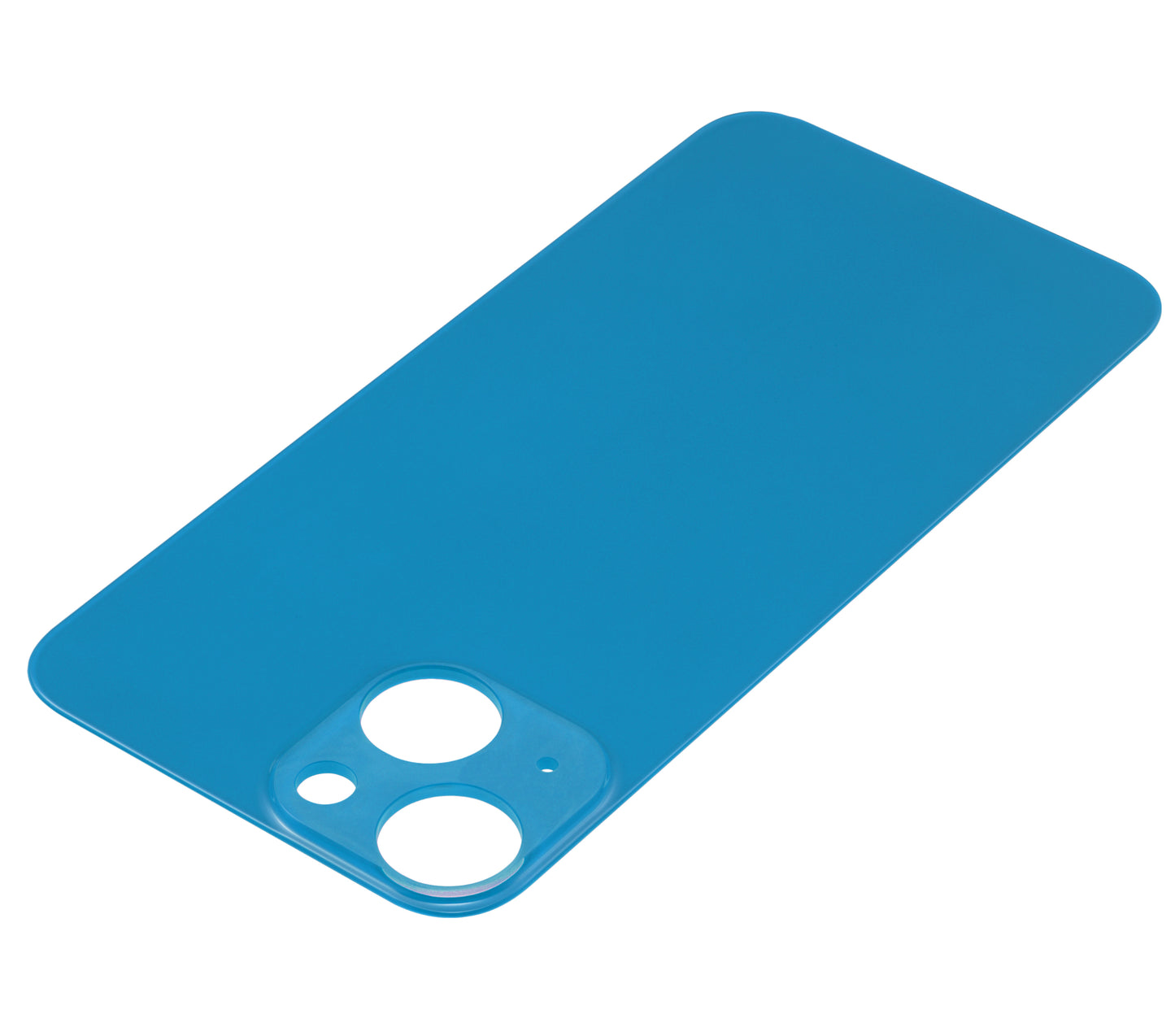 Back Glass With 3M Adhesive For iPhone 13 Mini (No Logo / Large Camera Hole) (Blue)