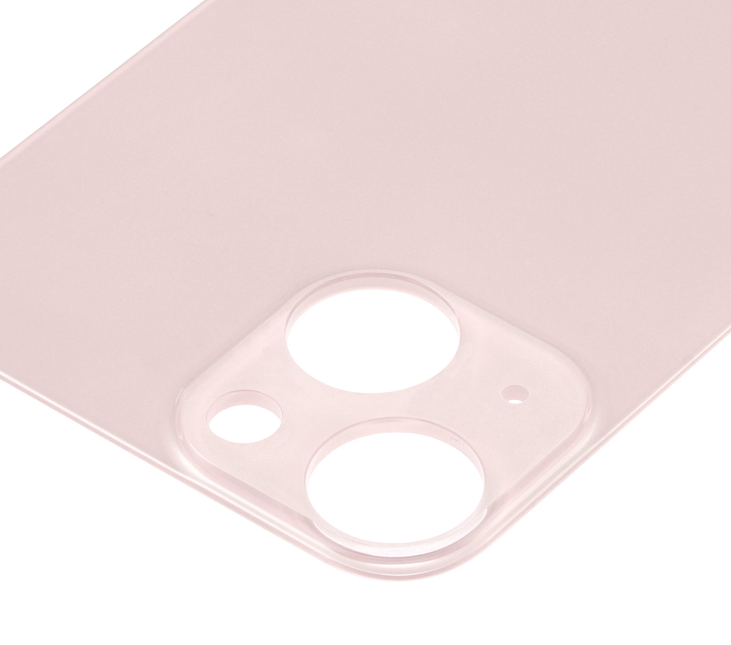 Back Glass With 3M Adhesive For iPhone 13 Mini (No Logo / Large Camera Hole) (Pink)