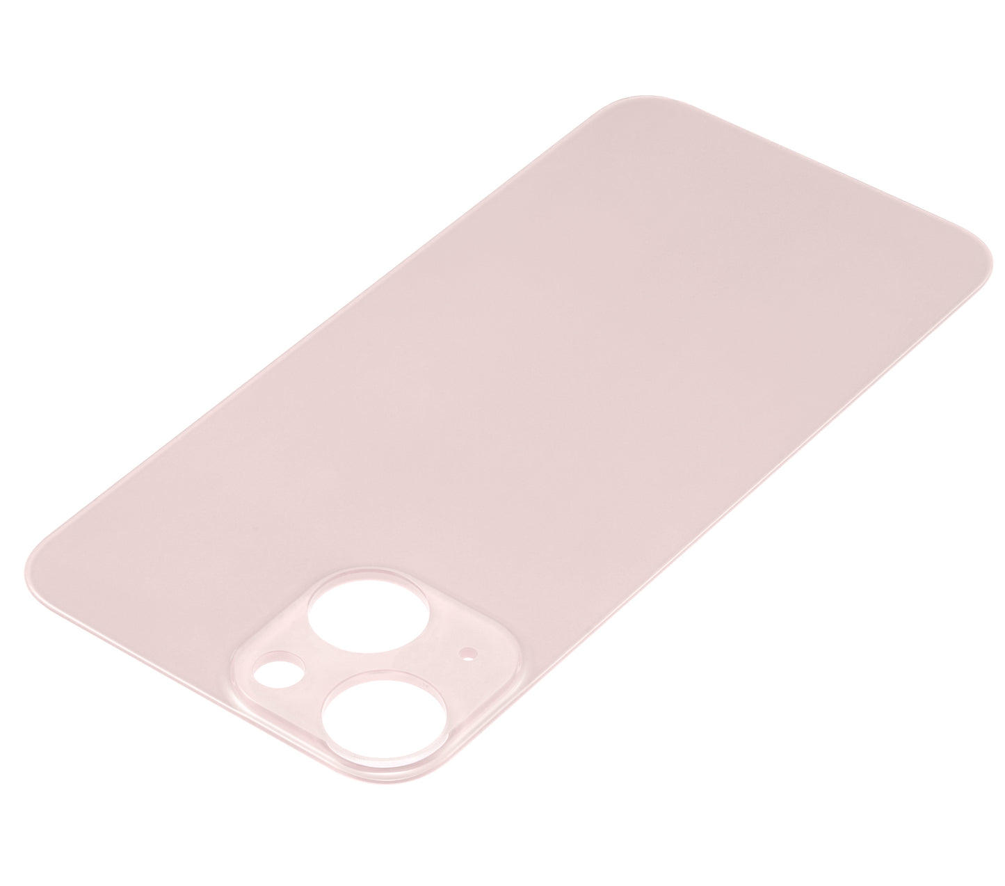 Back Glass With 3M Adhesive For iPhone 13 Mini (No Logo / Large Camera Hole) (Pink)