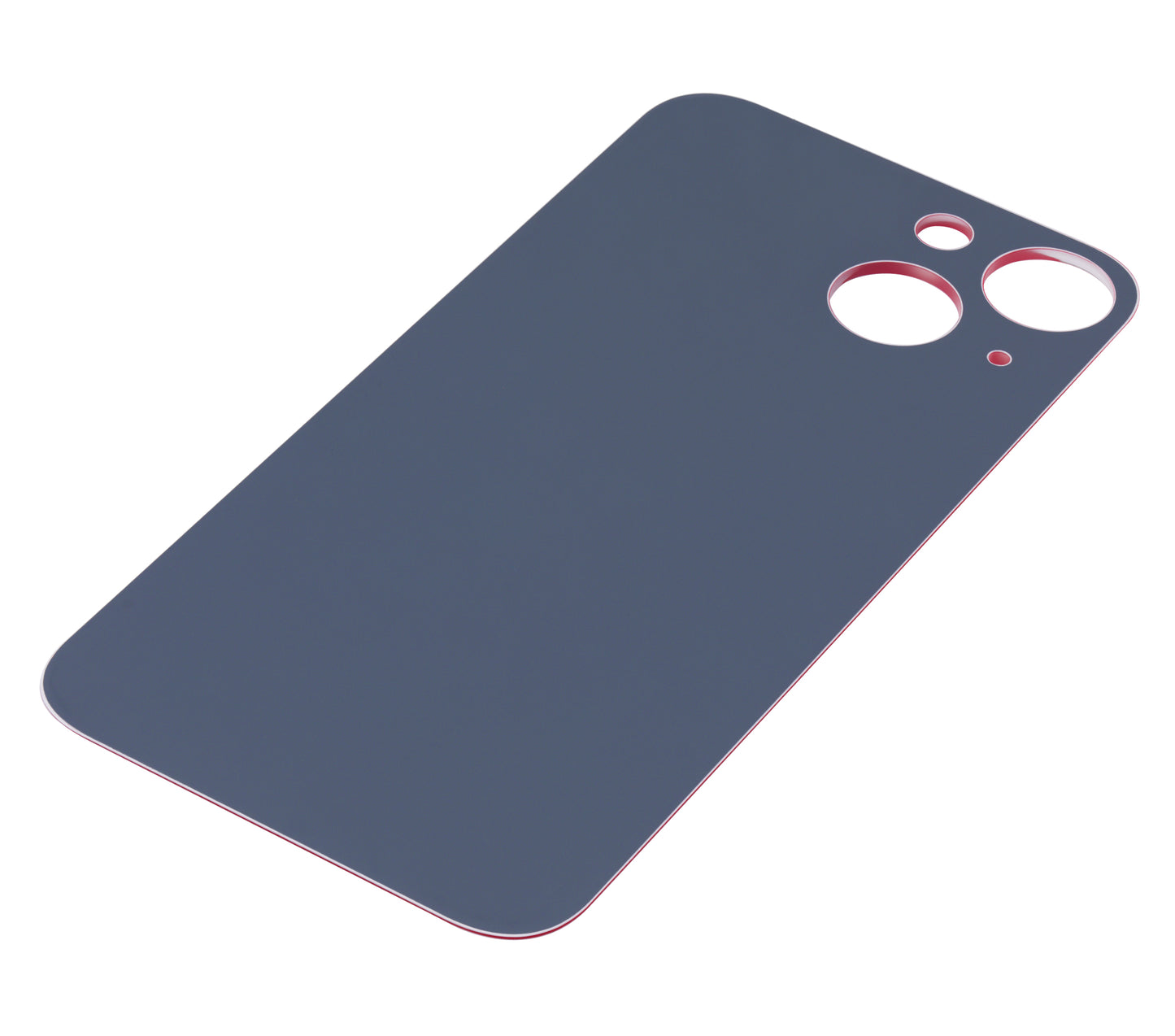Back Glass With 3M Adhesive For iPhone 13 Mini (No Logo / Large Camera Hole) (Red)