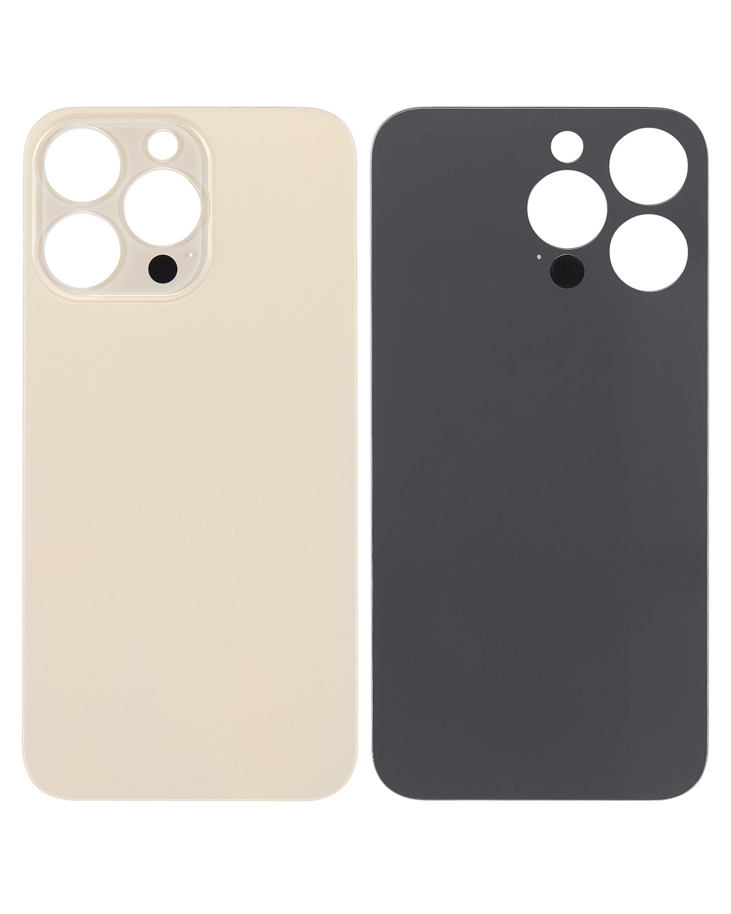 Back Glass With 3M Adhesive For iPhone 13 Pro (No Logo / Large Camera Hole) (Gold)
