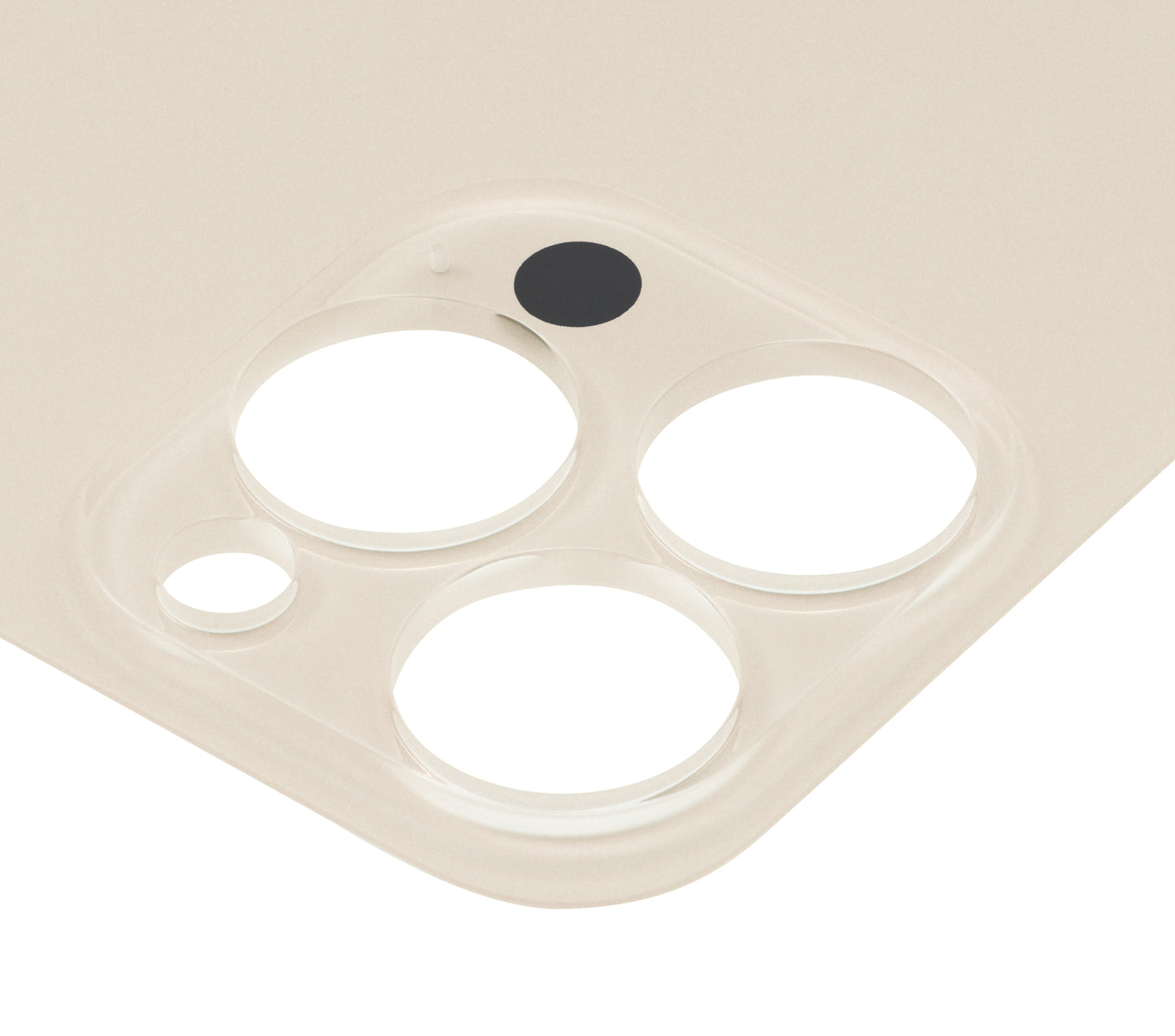 Back Glass With 3M Adhesive For iPhone 13 Pro (No Logo / Large Camera Hole) (Gold)
