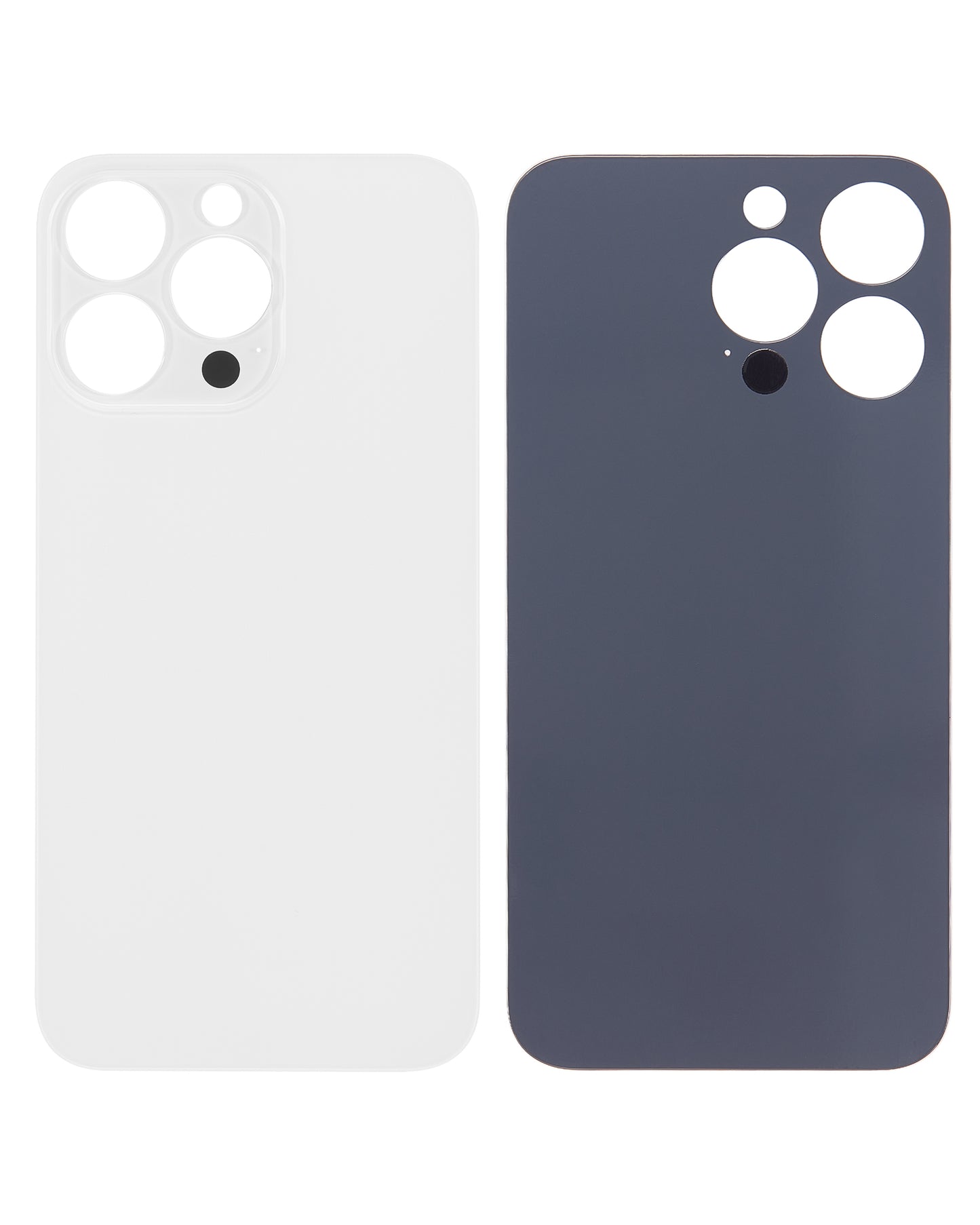 Back Glass With 3M Adhesive For iPhone 13 Pro (No Logo / Large Camera Hole) (Silver)
