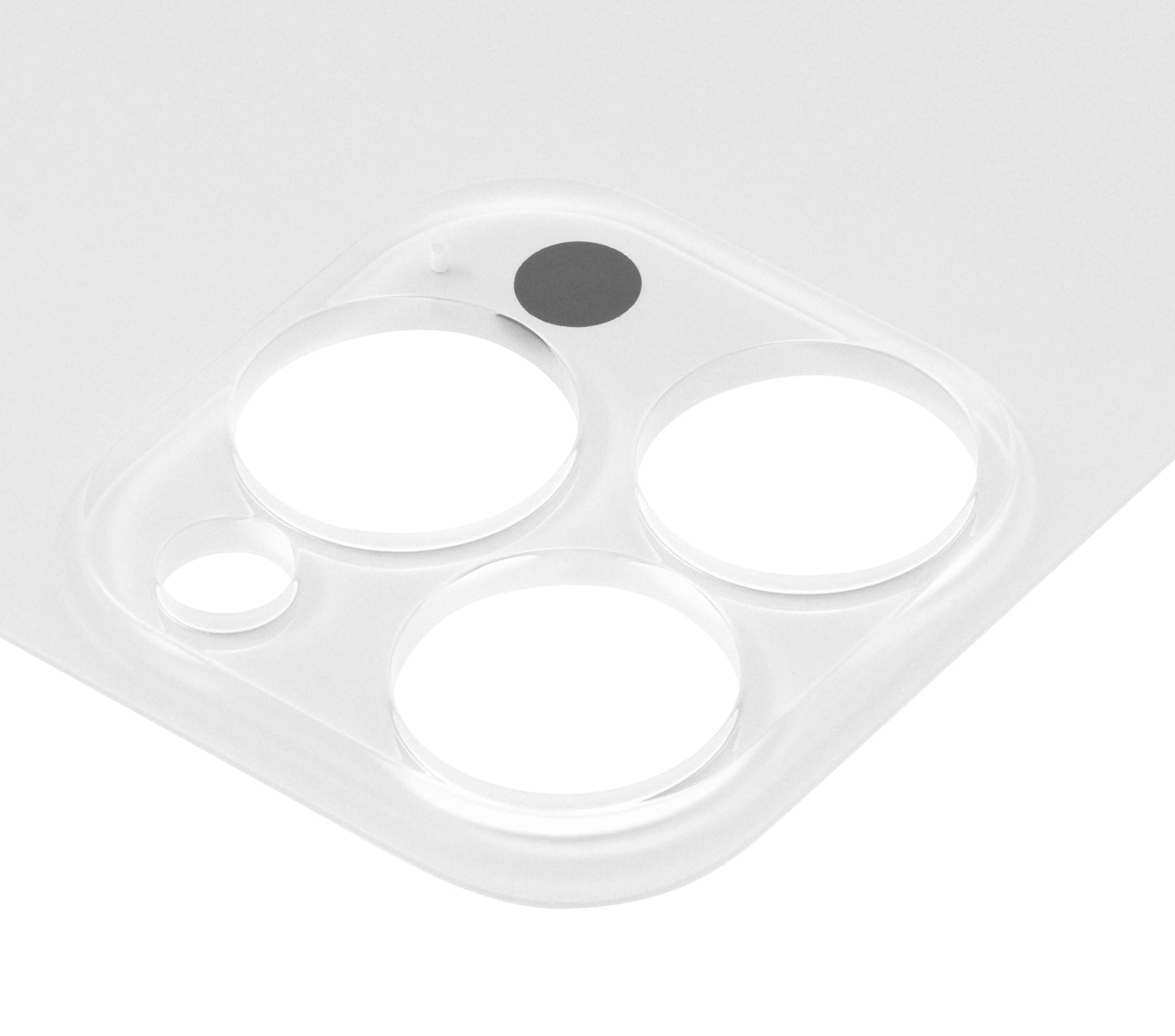Back Glass With 3M Adhesive For iPhone 13 Pro (No Logo / Large Camera Hole) (Silver)