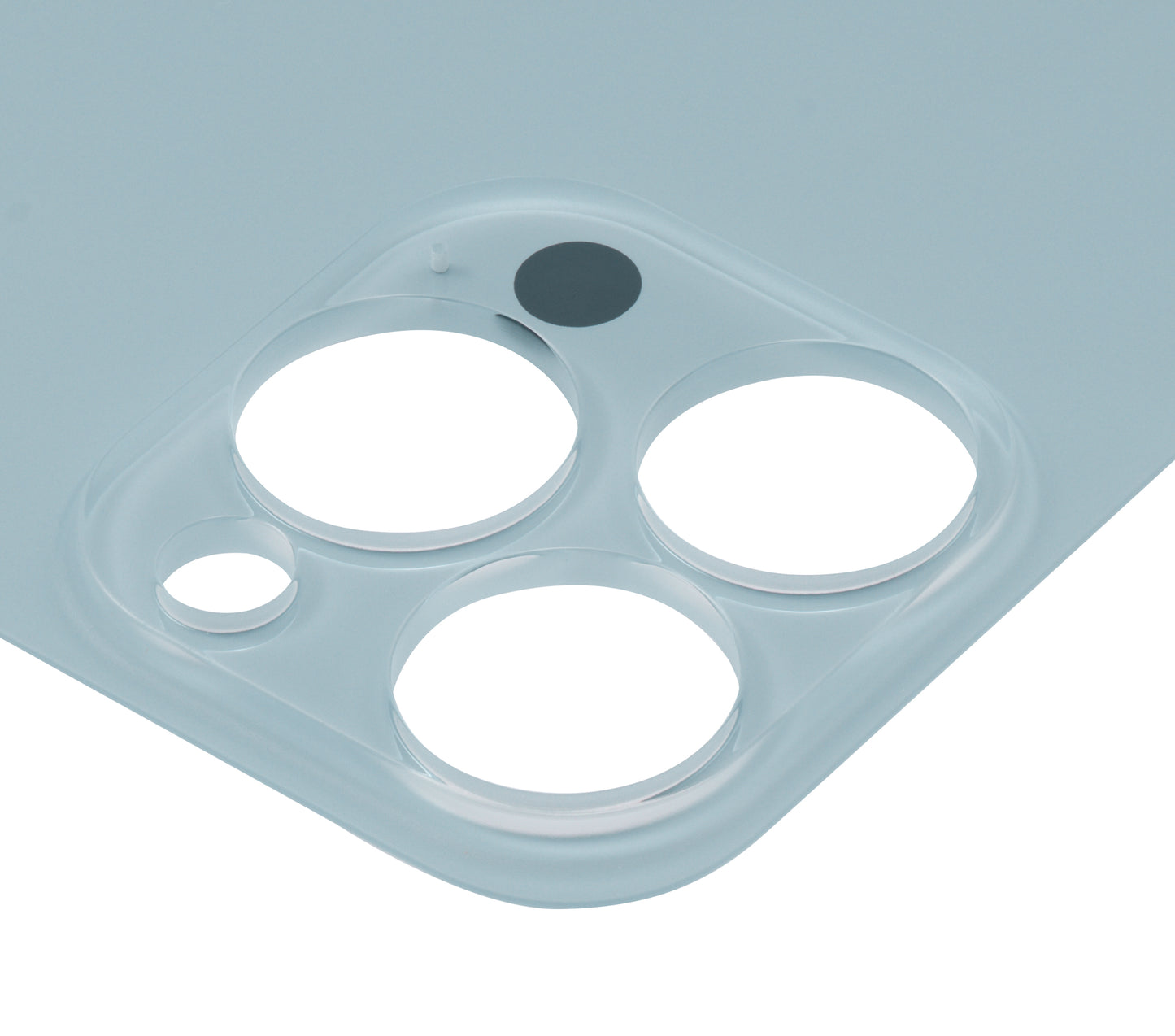 Back Glass With 3M Adhesive For iPhone 13 Pro (No Logo / Large Camera Hole) (Sierra Blue)