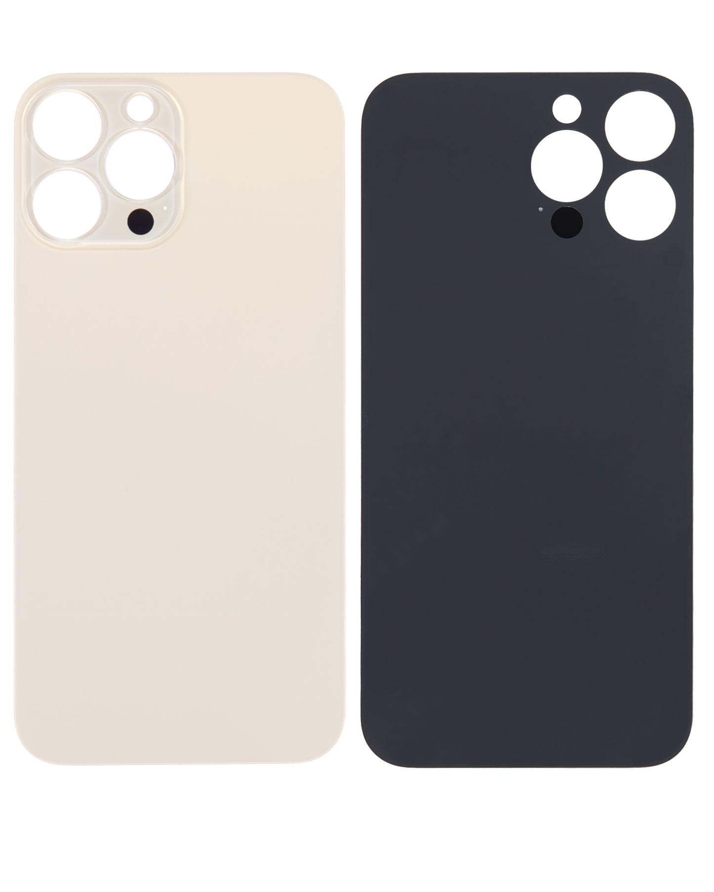 Back Glass With 3M Adhesive For iPhone 13 Pro Max (No Logo / Large Camera Hole) (Gold)