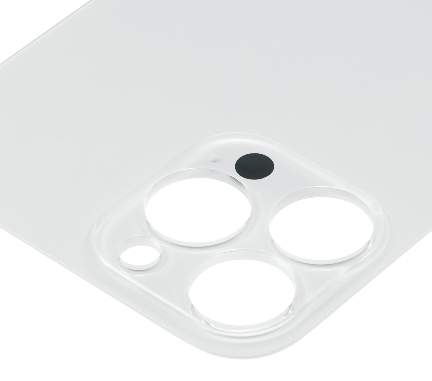 Back Glass With 3M Adhesive For iPhone 13 Pro Max (No Logo / Large Camera Hole) (Silver)